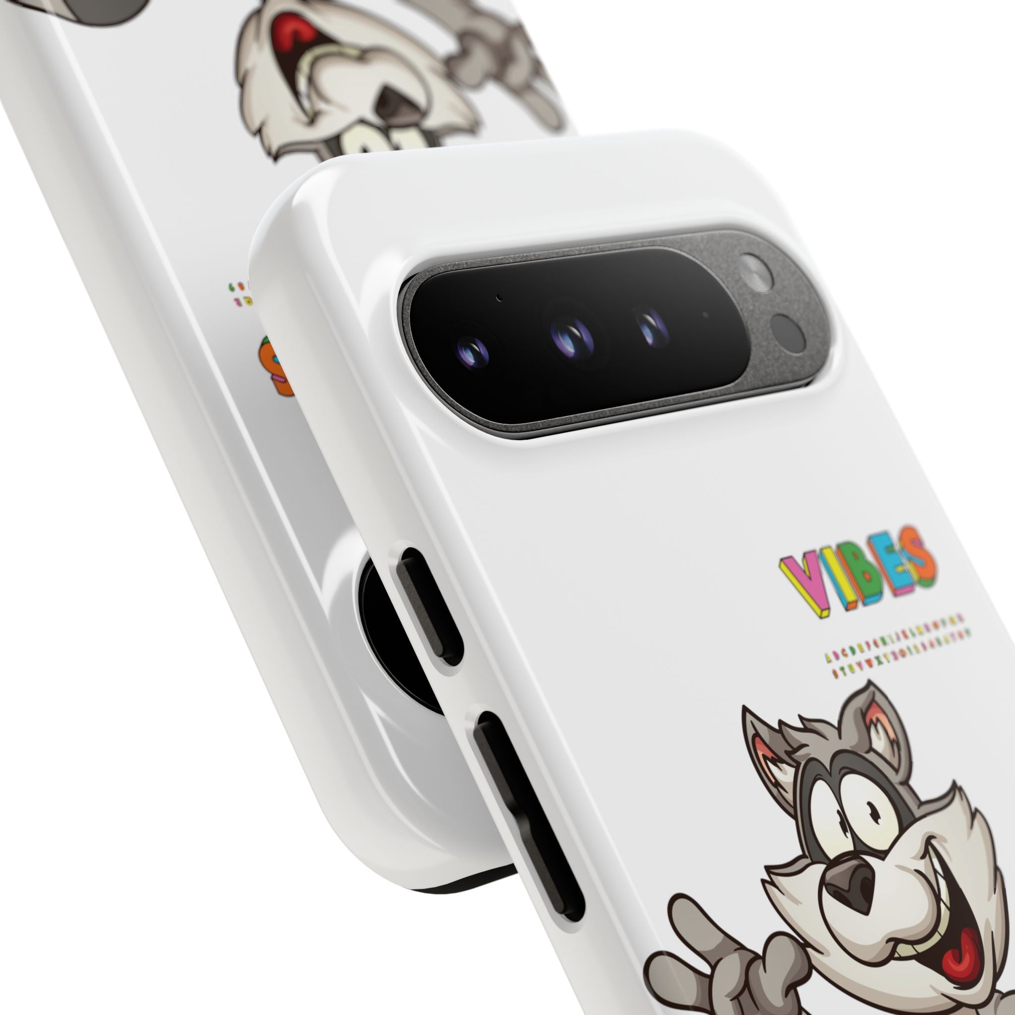 Smiling Raccoon VIBES Phone Case | Slim Dual-Layer Protective Case