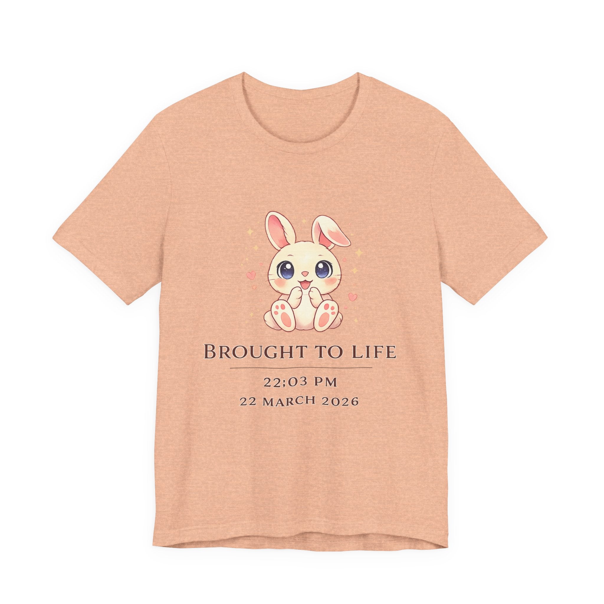 Cute Baby Bunny 'Brought to Life' Tee | Personalized Name & Birthdate