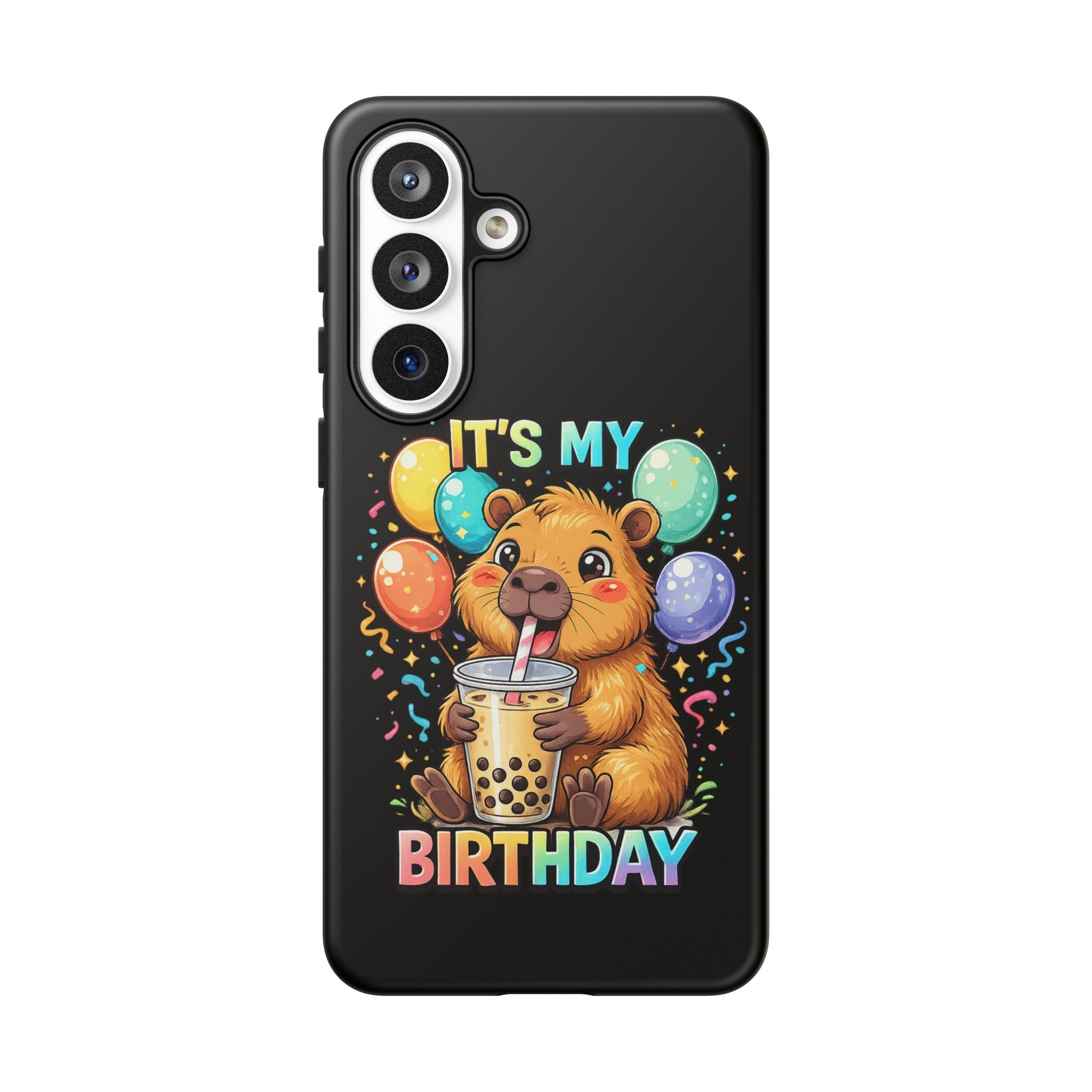 It is My Birthday Guinea Pig Bubble Tea Phone Case | Cute Birthday Phone Cover