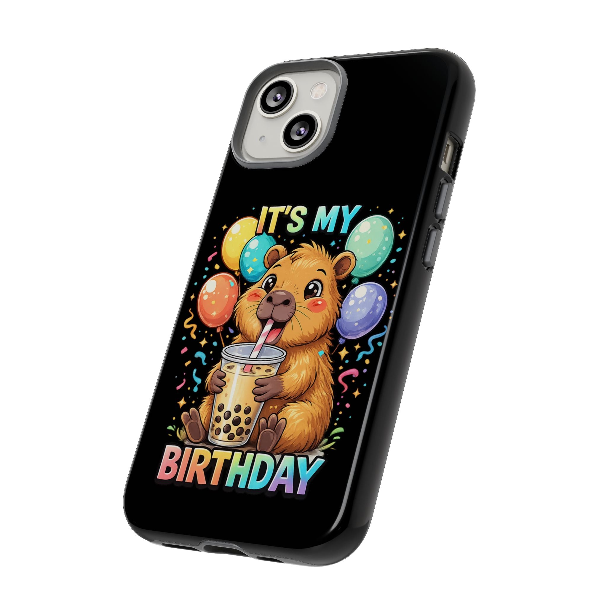 It is My Birthday Guinea Pig Bubble Tea Phone Case | Cute Birthday Phone Cover