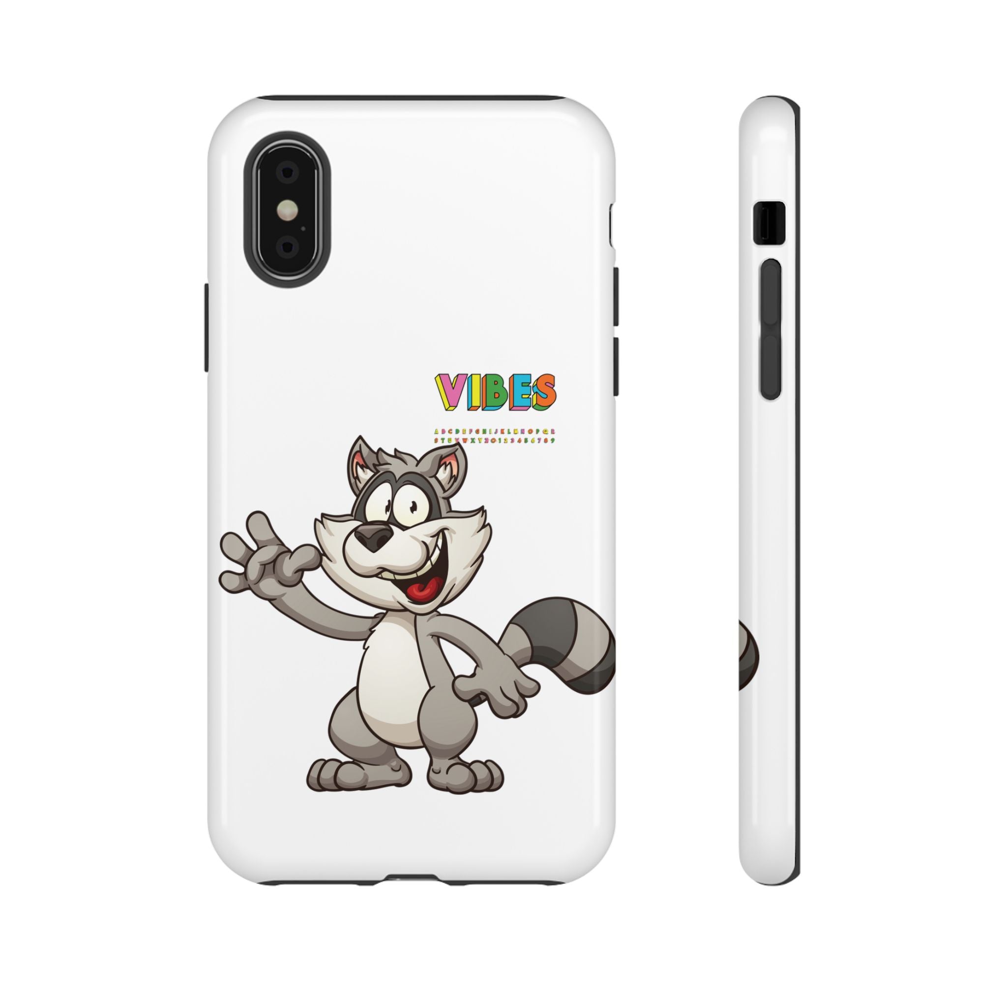 Smiling Raccoon VIBES Phone Case | Slim Dual-Layer Protective Case