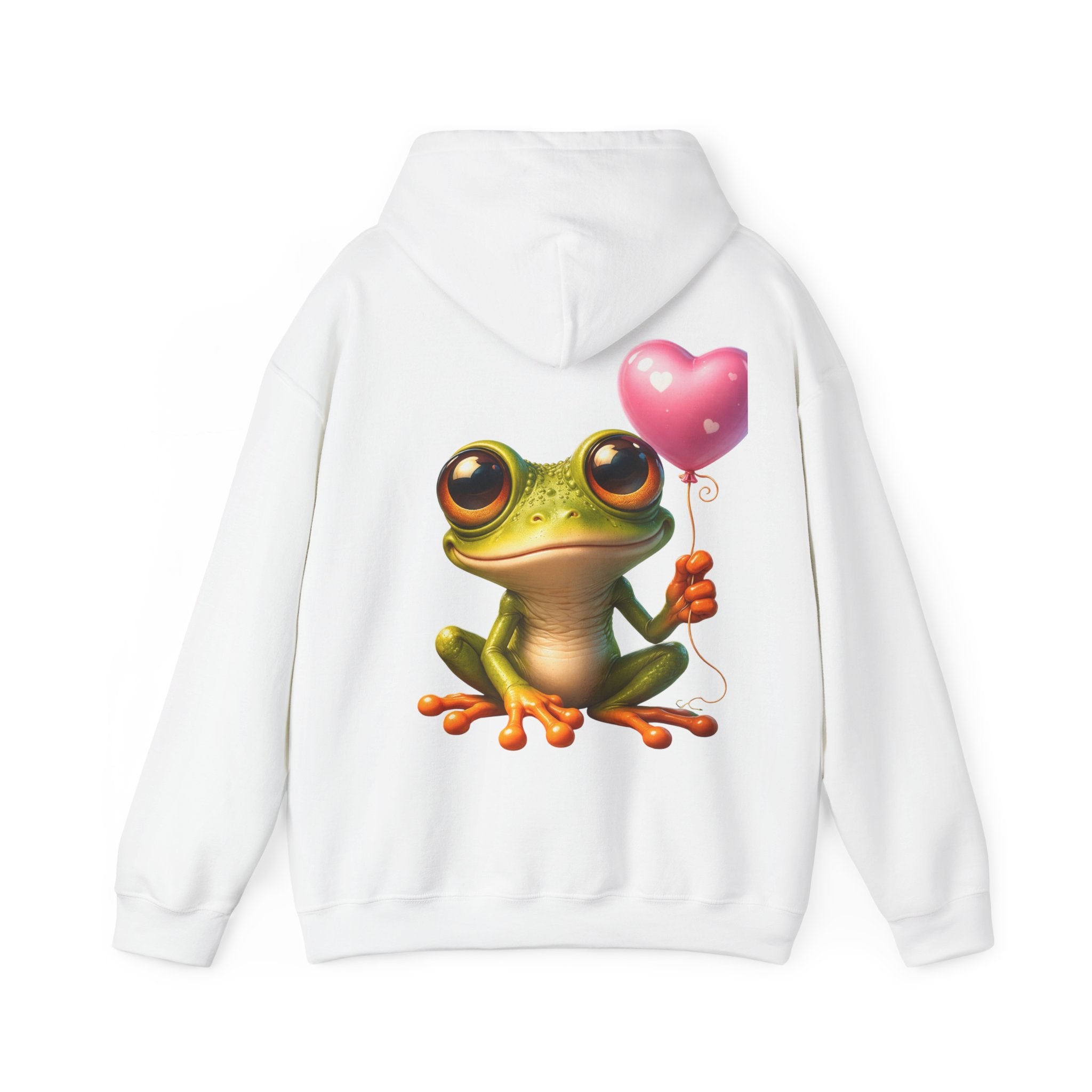Stay Hoppy Frog Hoodie — Cozy Sweatshirt with Heart Balloon