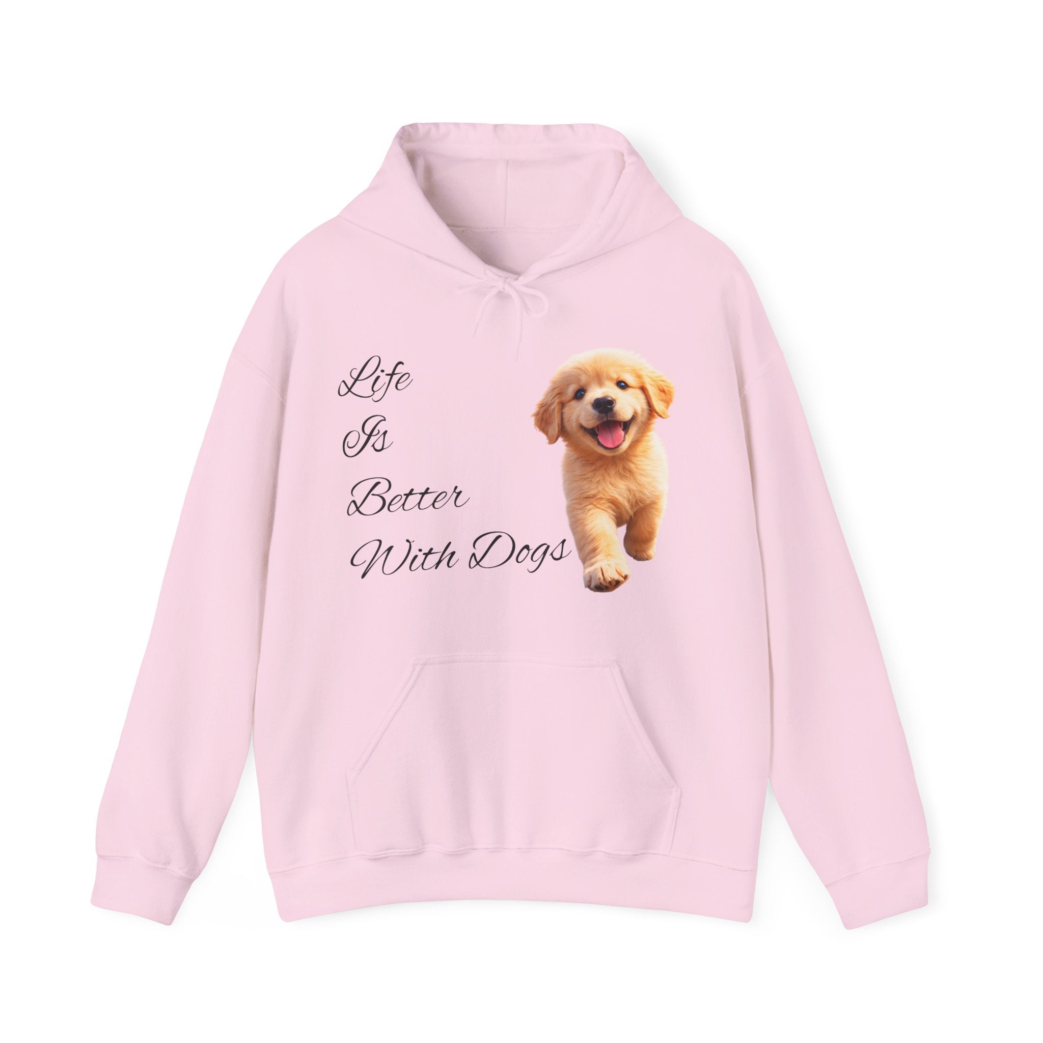 Golden Retriever Cozy Hoodie — Puppy Love Script Sweatshirt
