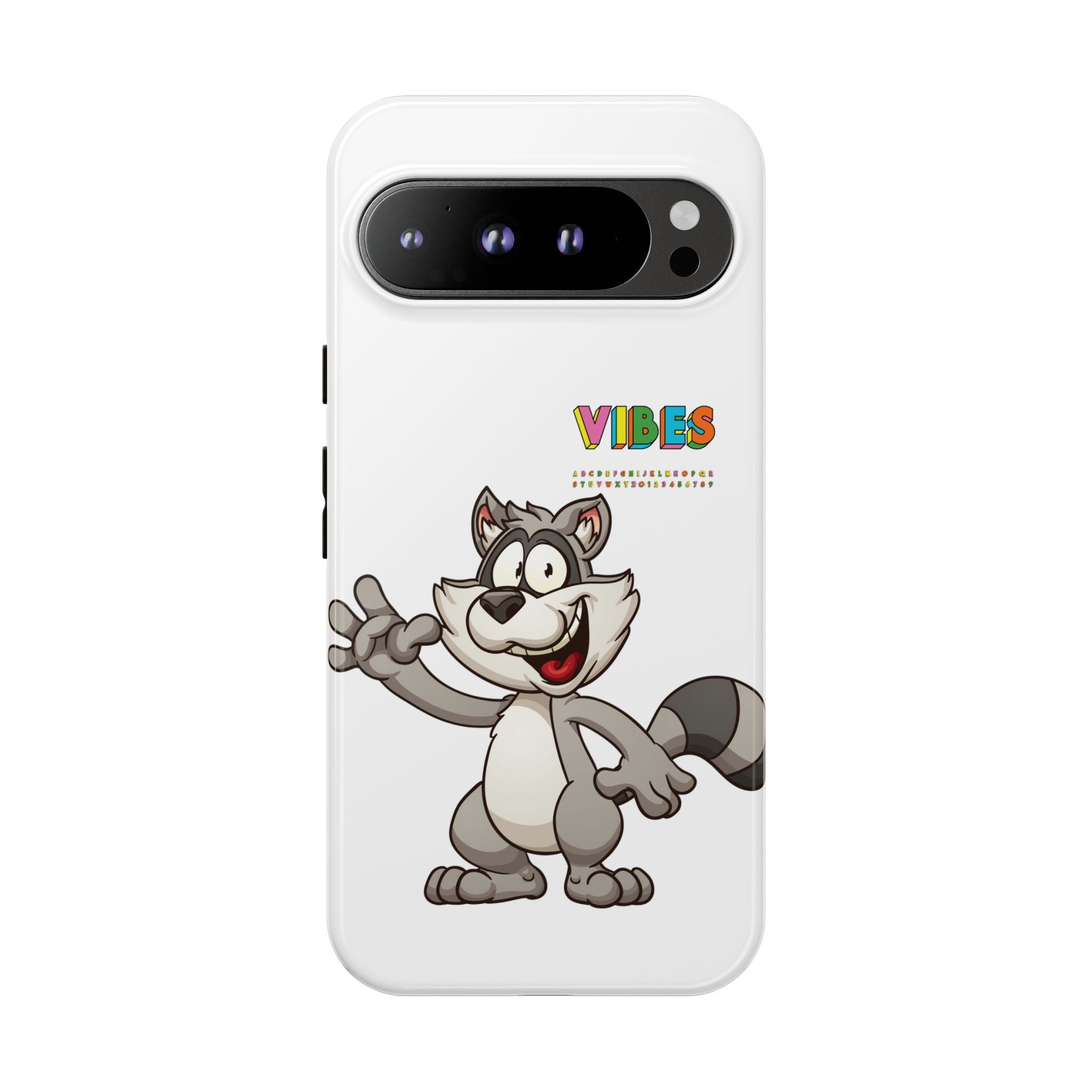 Smiling Raccoon VIBES Phone Case | Slim Dual-Layer Protective Case