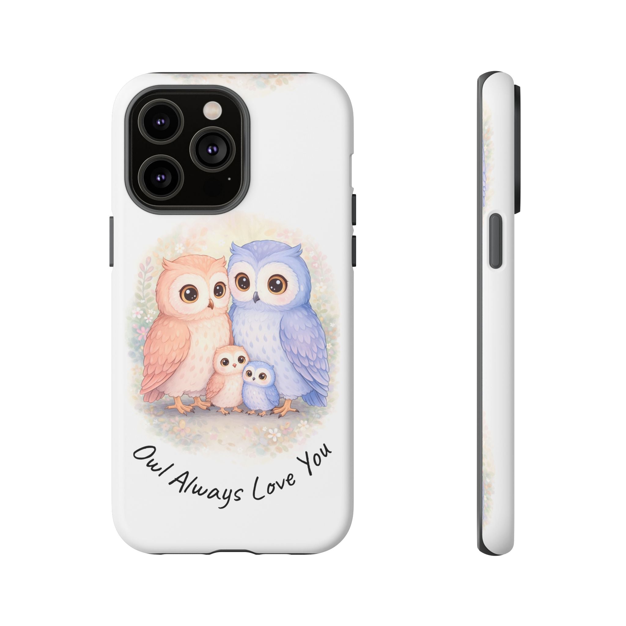 Owl Always Love You watercolor owl family Phone Case | Slim Dual-Layer Protective Case