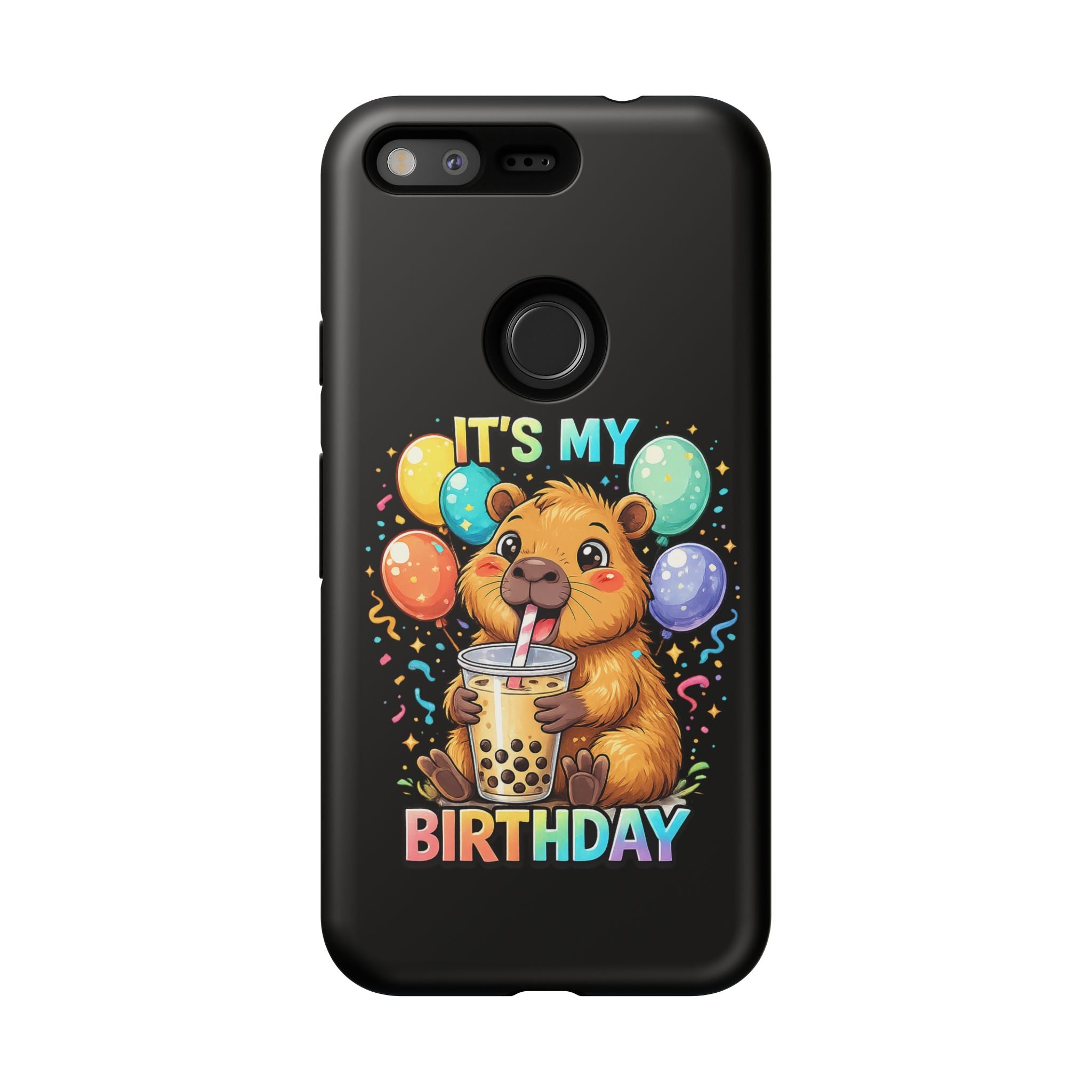 It is My Birthday Guinea Pig Bubble Tea Phone Case | Cute Birthday Phone Cover