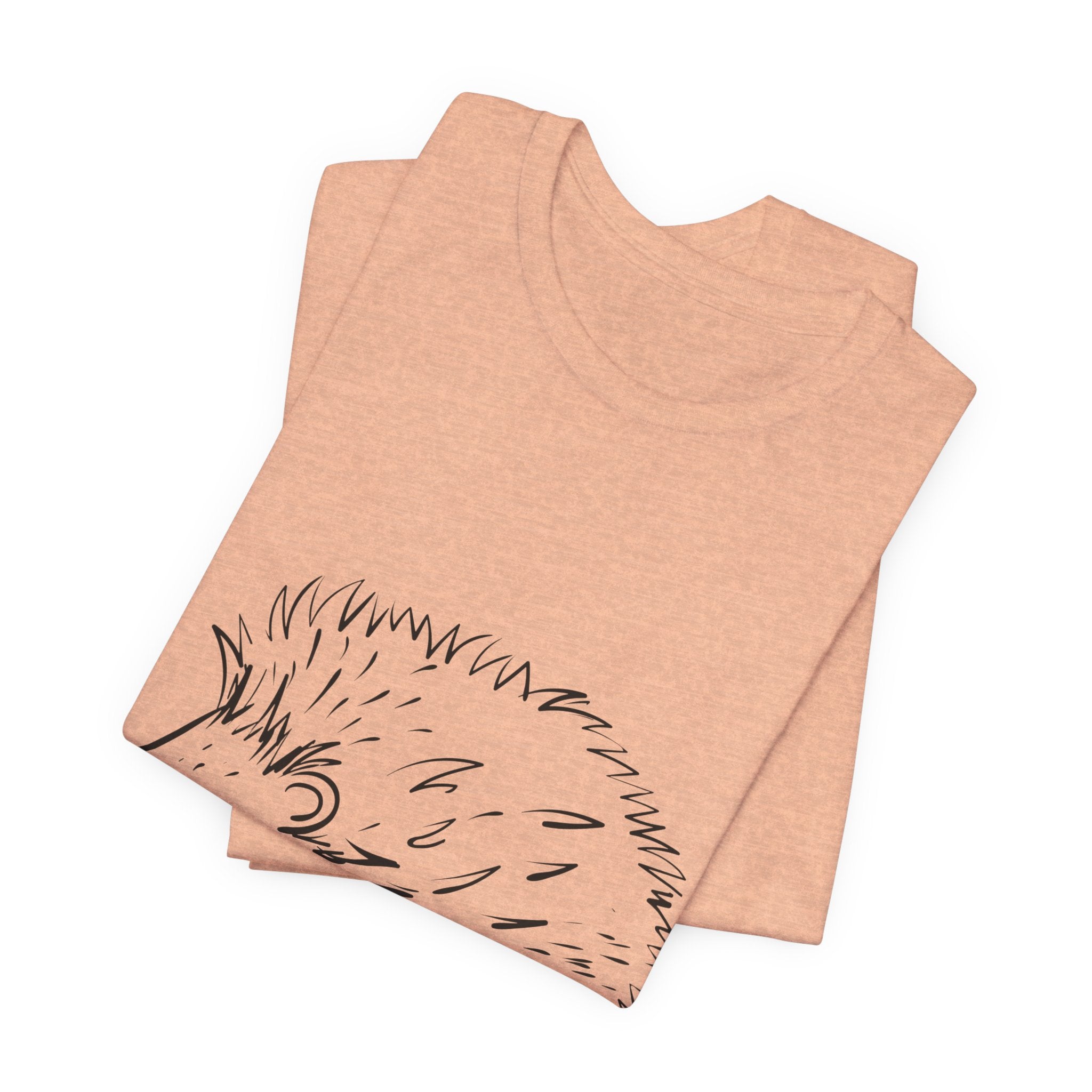 Hedgehog Sketch Tee — Hand-Drawn Nature Art T-Shirt for Slow Living