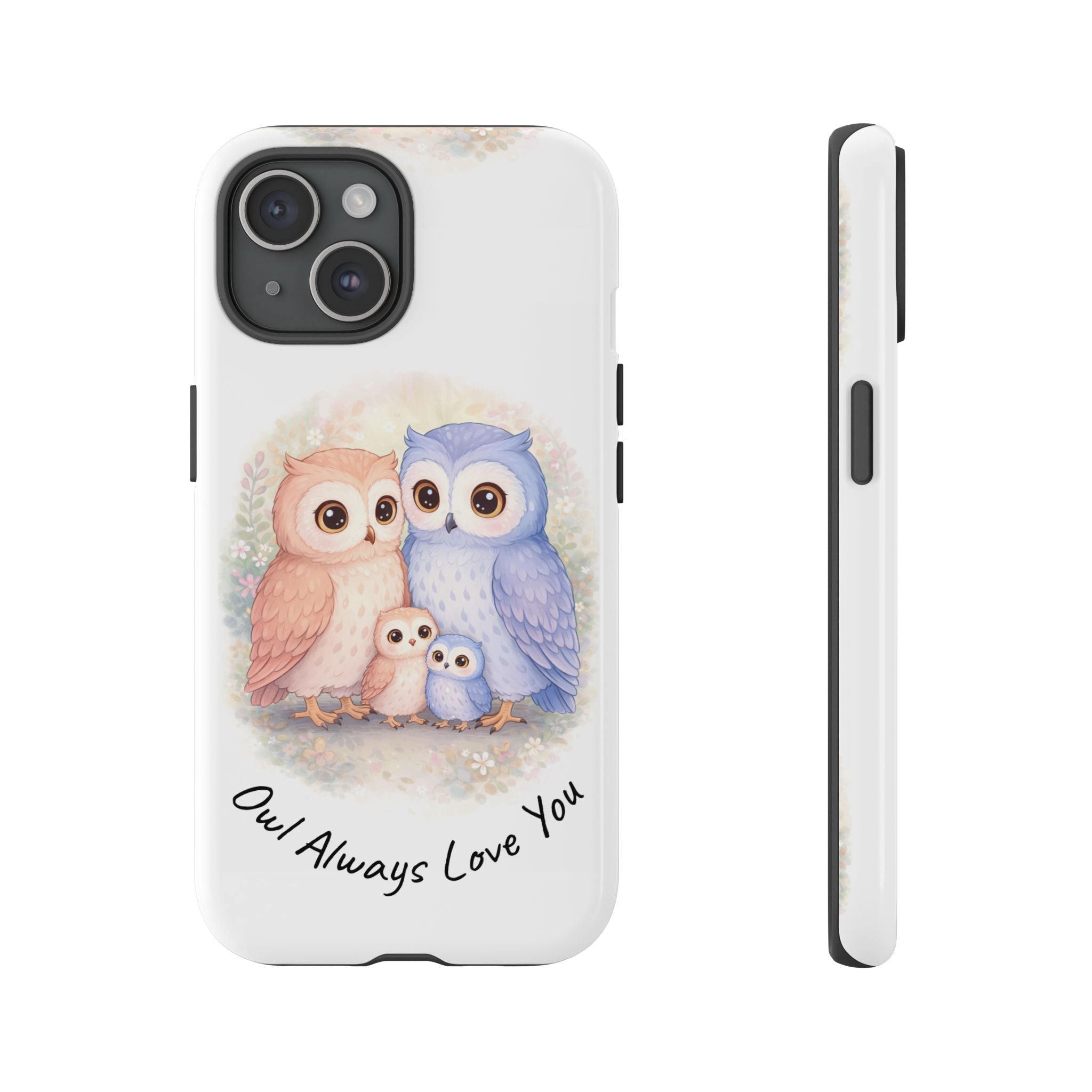 Owl Always Love You watercolor owl family Phone Case | Slim Dual-Layer Protective Case
