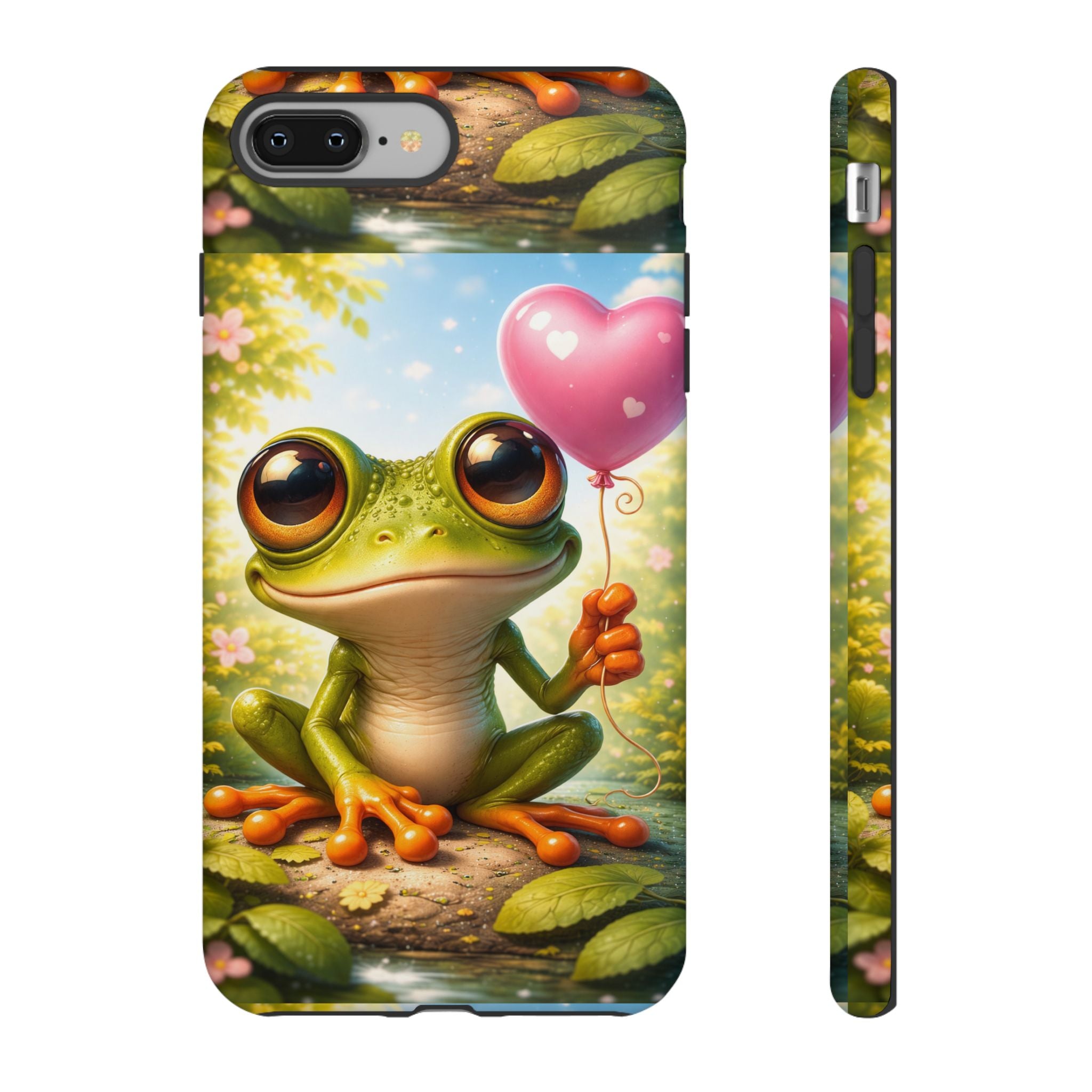 Frog Heart Balloon Phone Case — Glossy or Matte 3D Wrap Protective Case