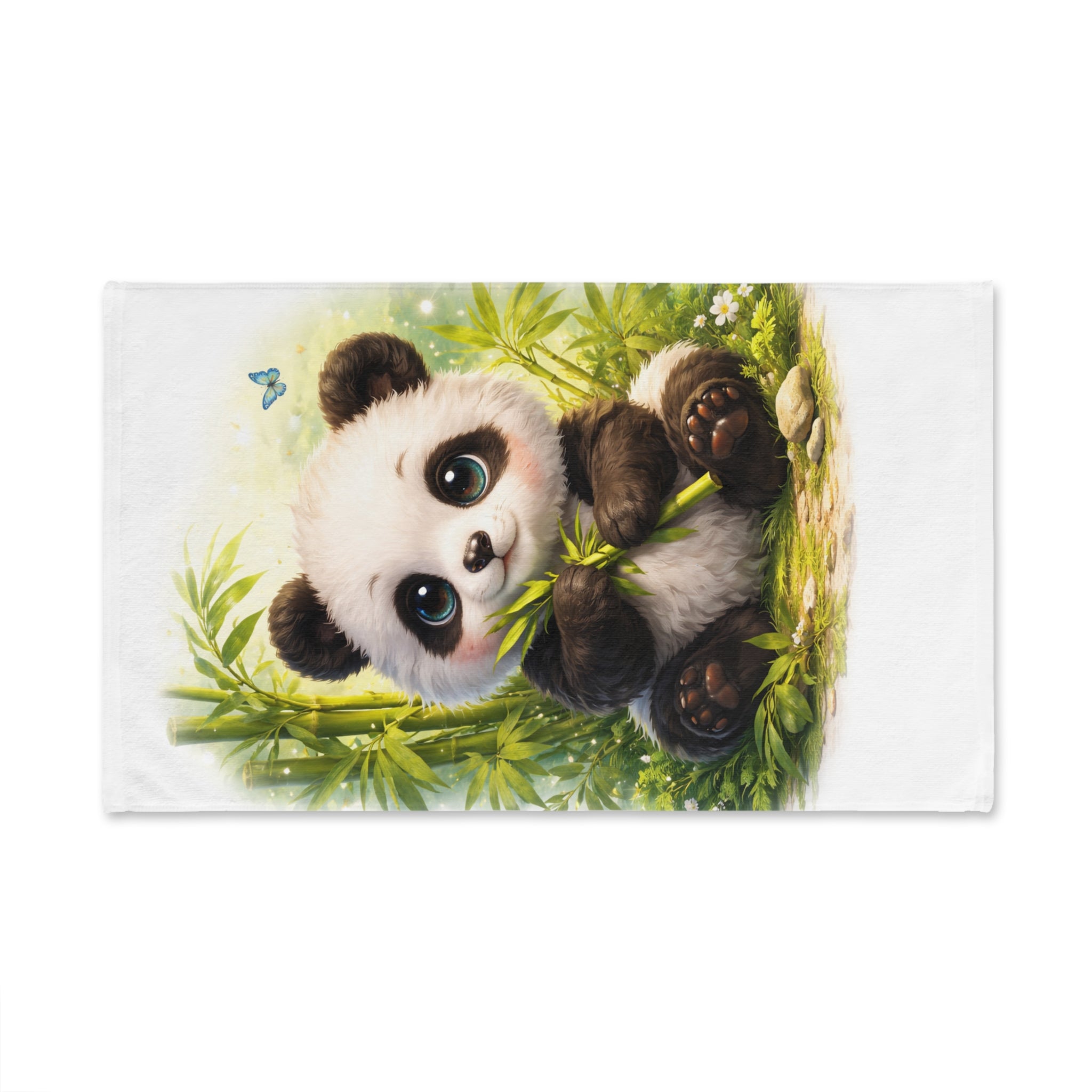 Baby Panda Among Bamboo Hand Towel | Nursery Bathroom Decor