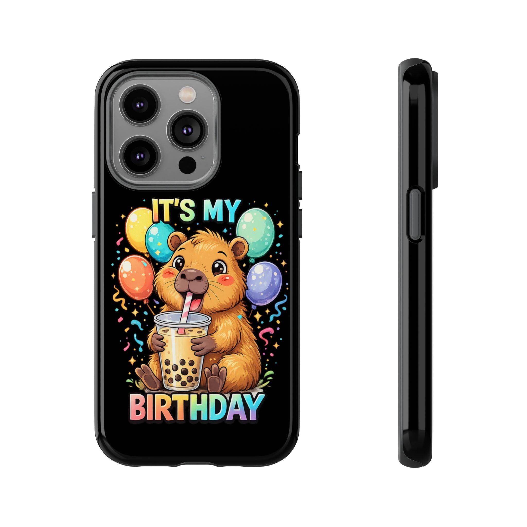 It is My Birthday Guinea Pig Bubble Tea Phone Case | Cute Birthday Phone Cover
