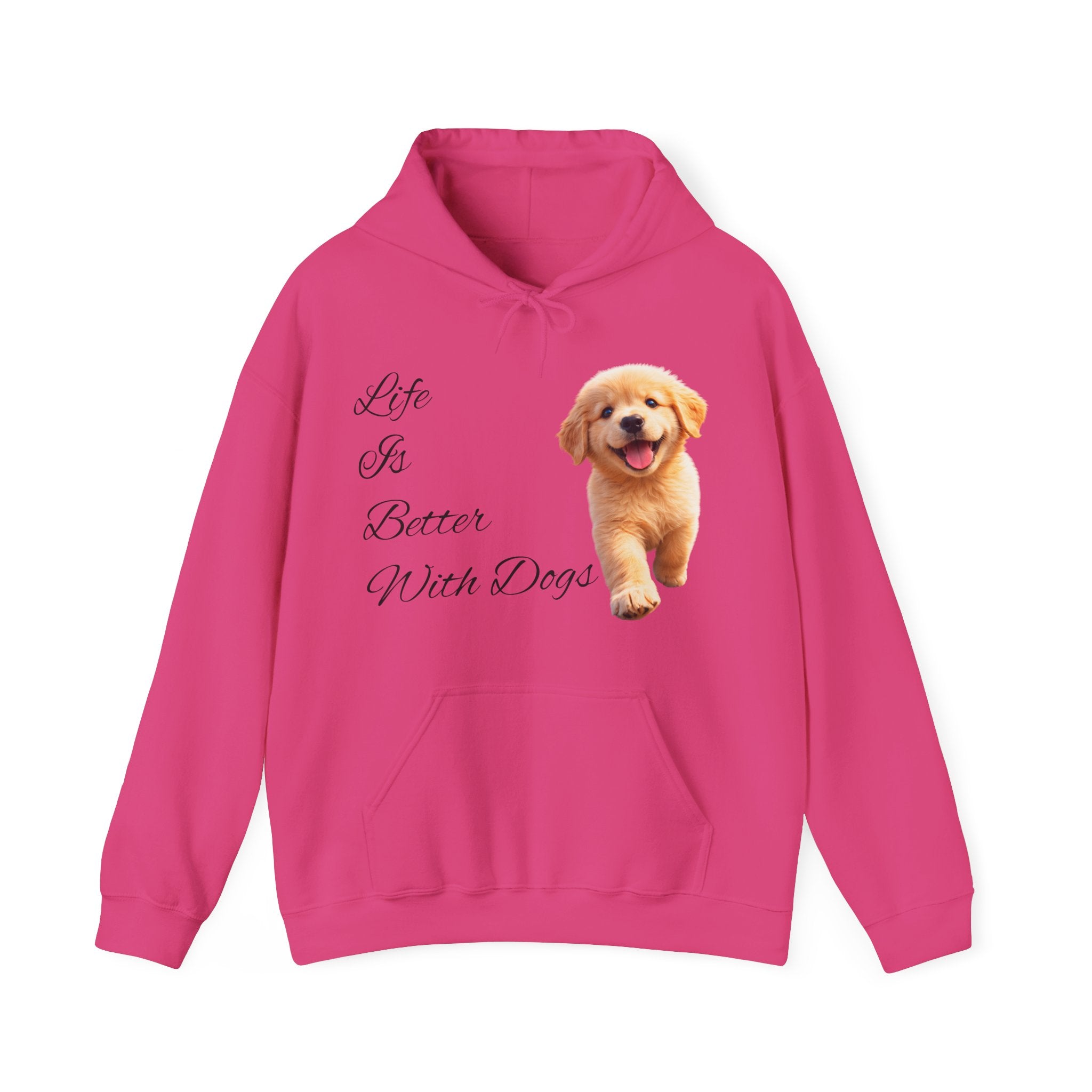 Golden Retriever Cozy Hoodie — Puppy Love Script Sweatshirt