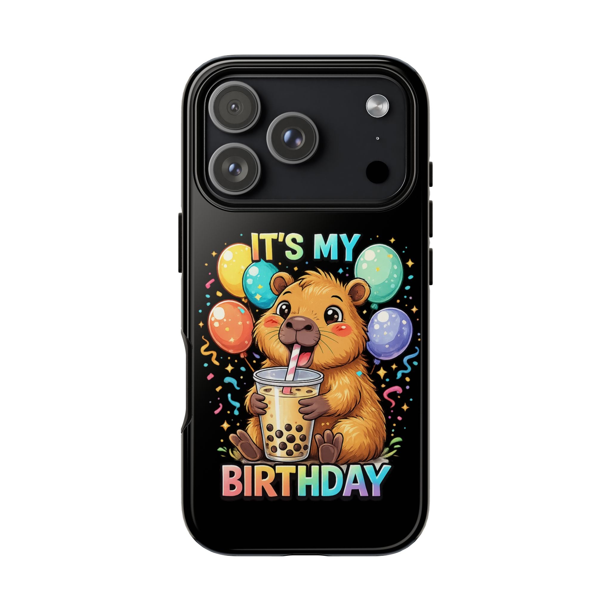 It is My Birthday Guinea Pig Bubble Tea Phone Case | Cute Birthday Phone Cover