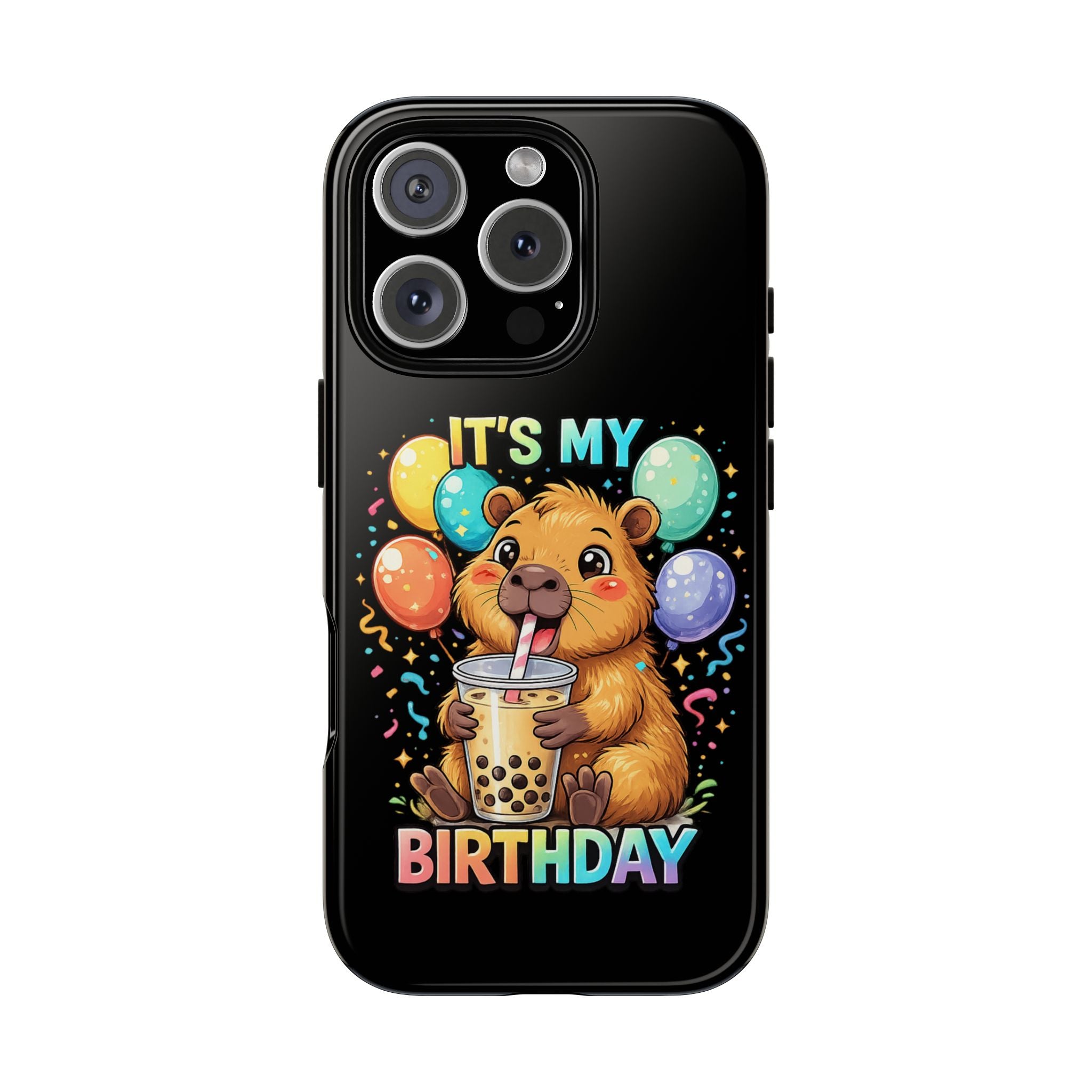 It is My Birthday Guinea Pig Bubble Tea Phone Case | Cute Birthday Phone Cover