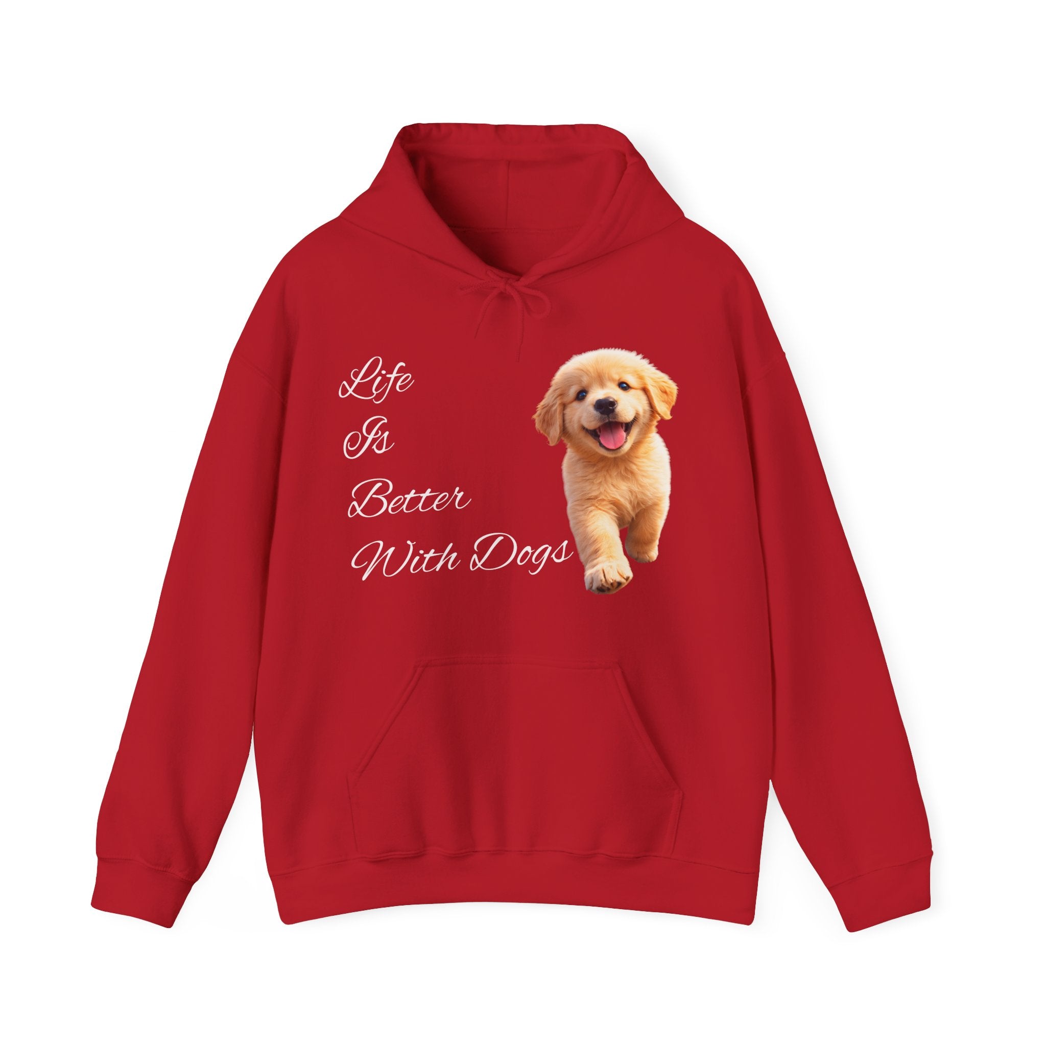 Golden Retriever Cozy Hoodie — Puppy Love Script Sweatshirt