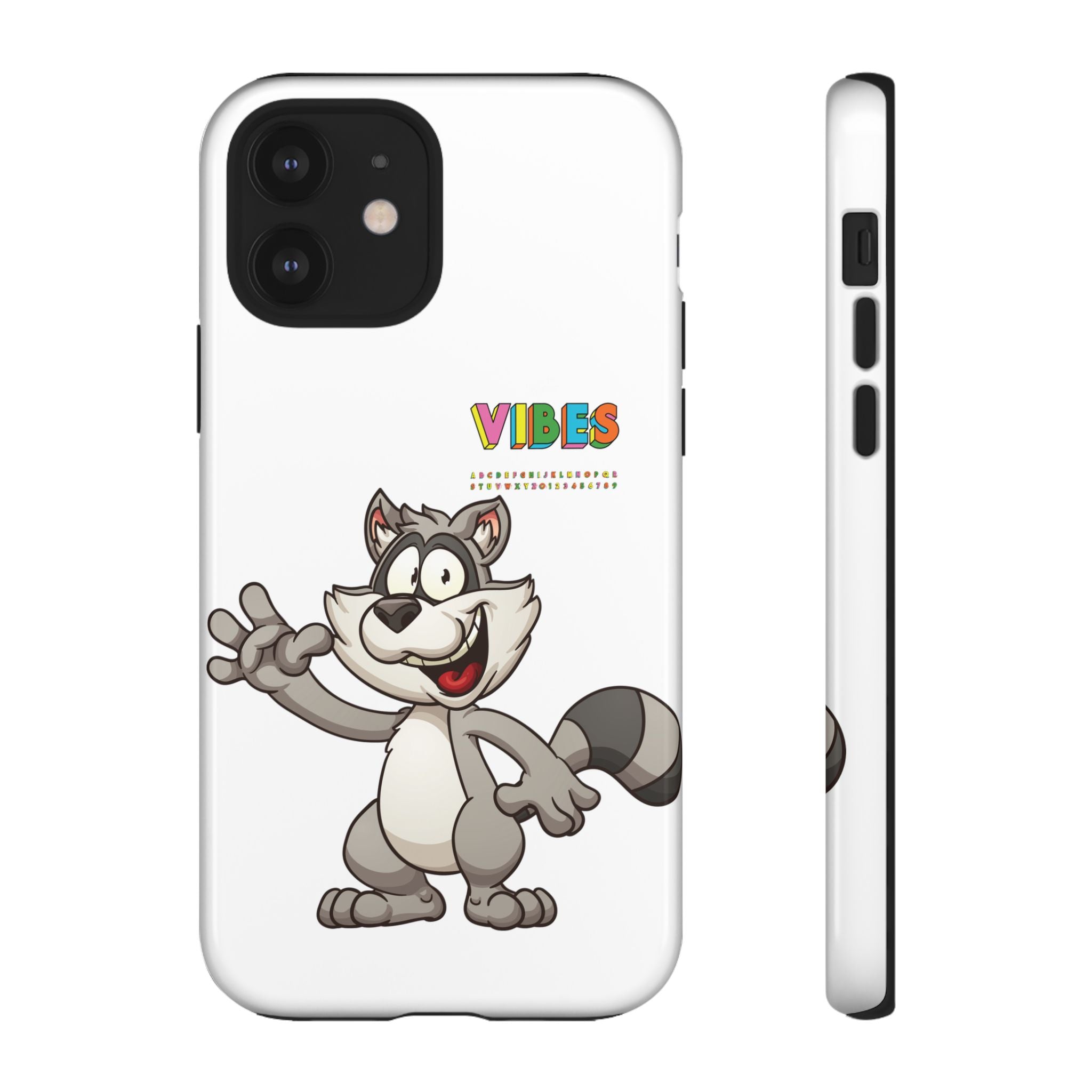 Smiling Raccoon VIBES Phone Case | Slim Dual-Layer Protective Case