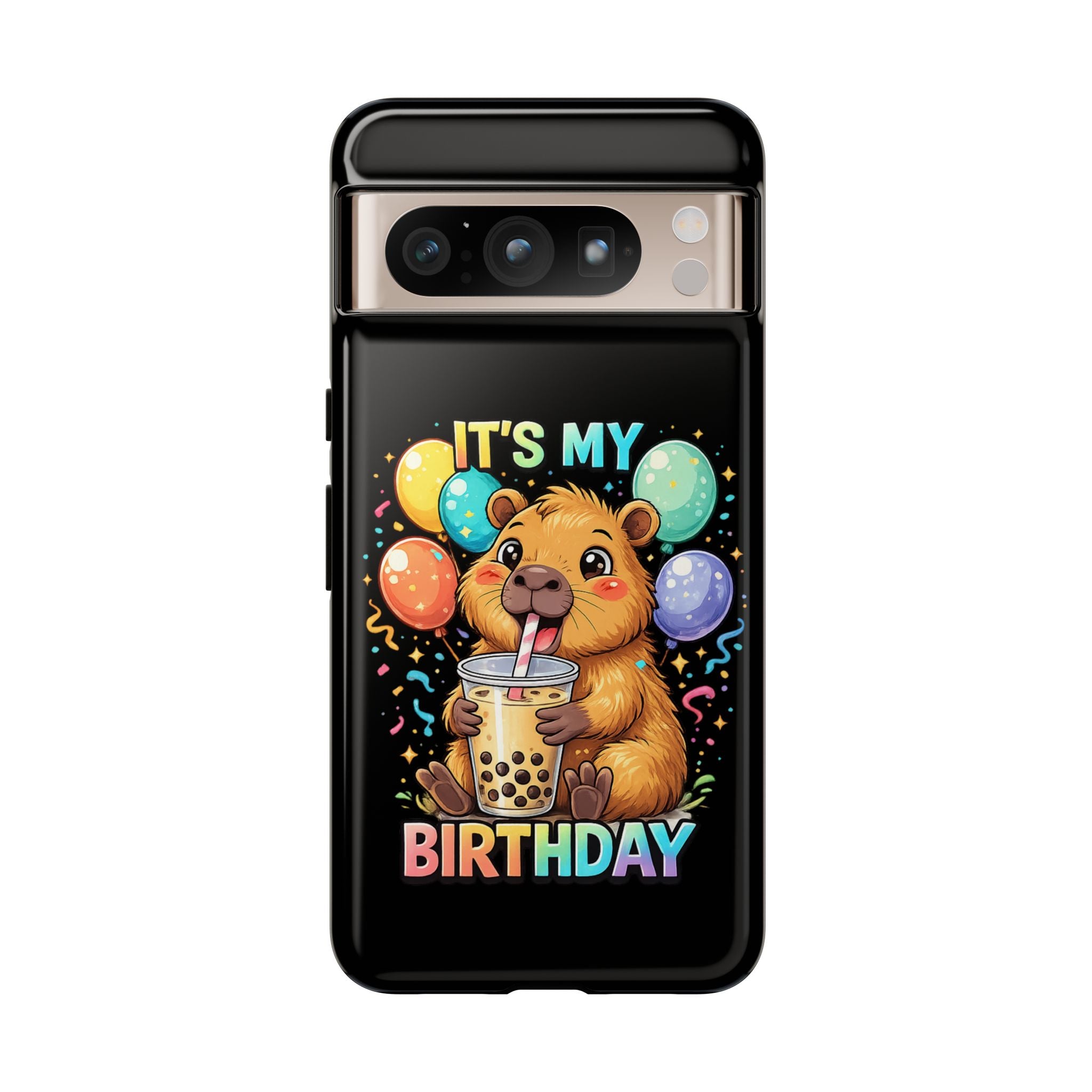 It is My Birthday Guinea Pig Bubble Tea Phone Case | Cute Birthday Phone Cover