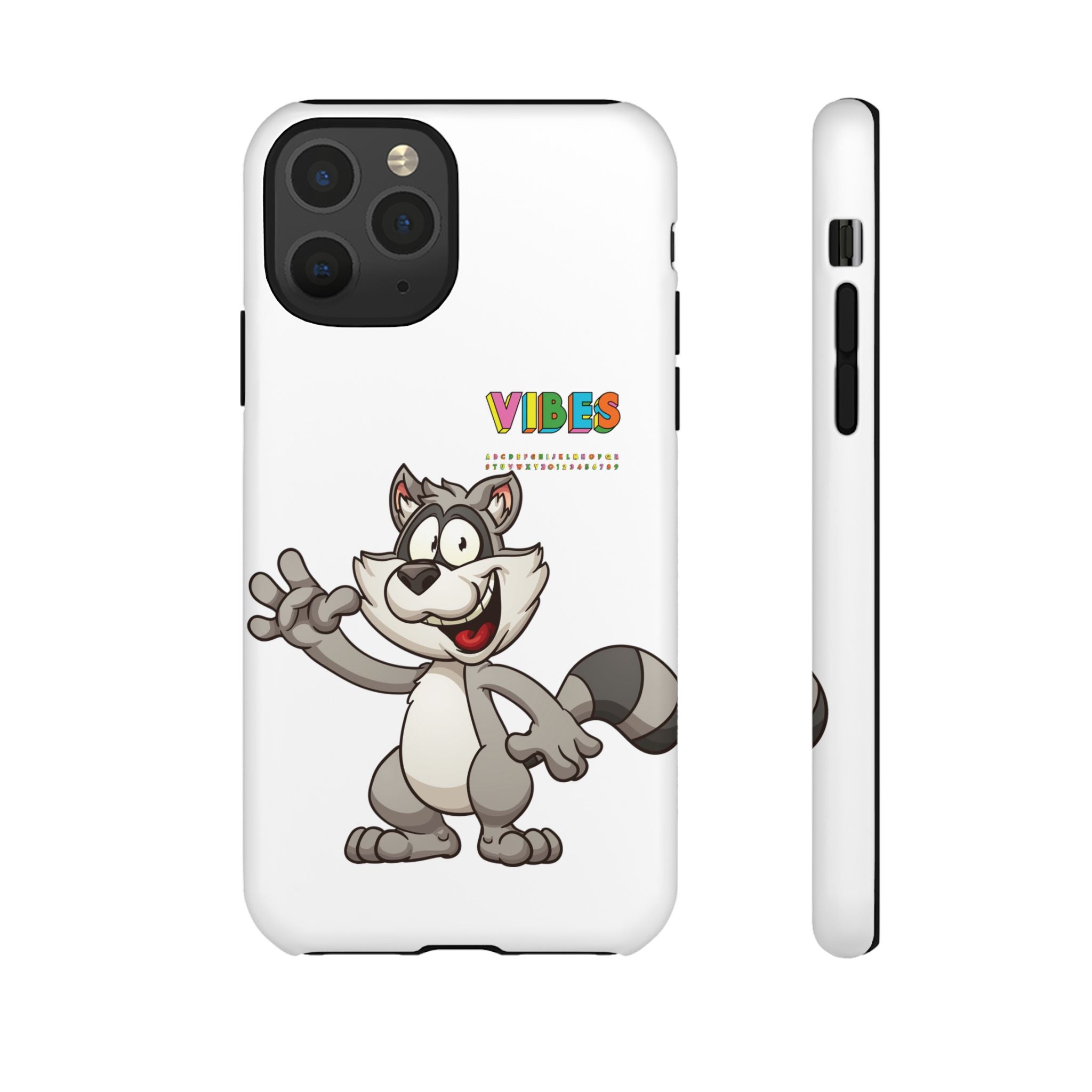 Smiling Raccoon VIBES Phone Case | Slim Dual-Layer Protective Case