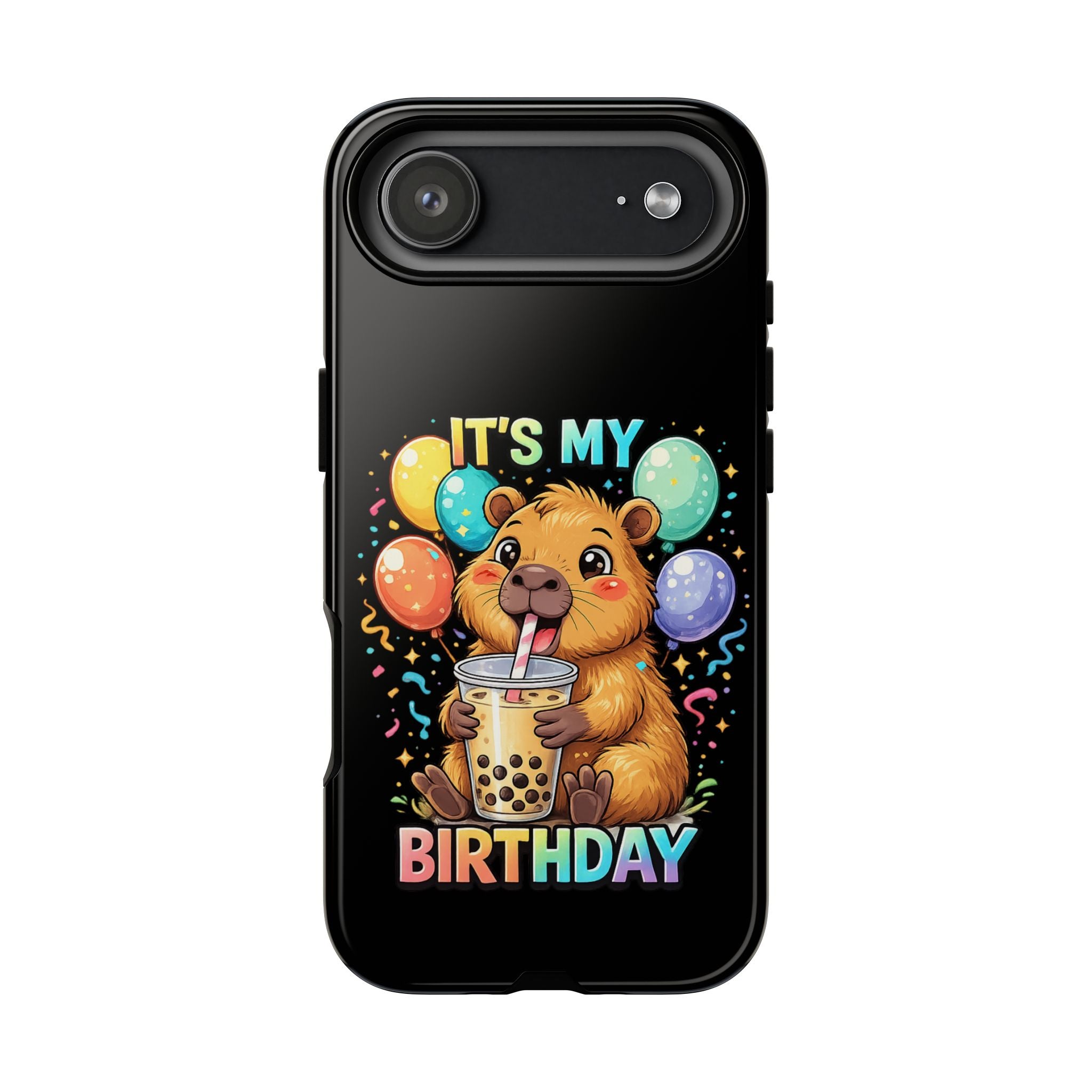 It is My Birthday Guinea Pig Bubble Tea Phone Case | Cute Birthday Phone Cover