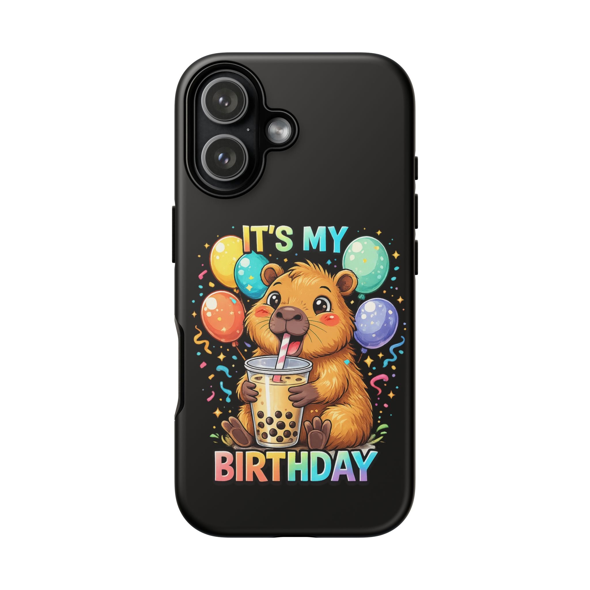 It is My Birthday Guinea Pig Bubble Tea Phone Case | Cute Birthday Phone Cover