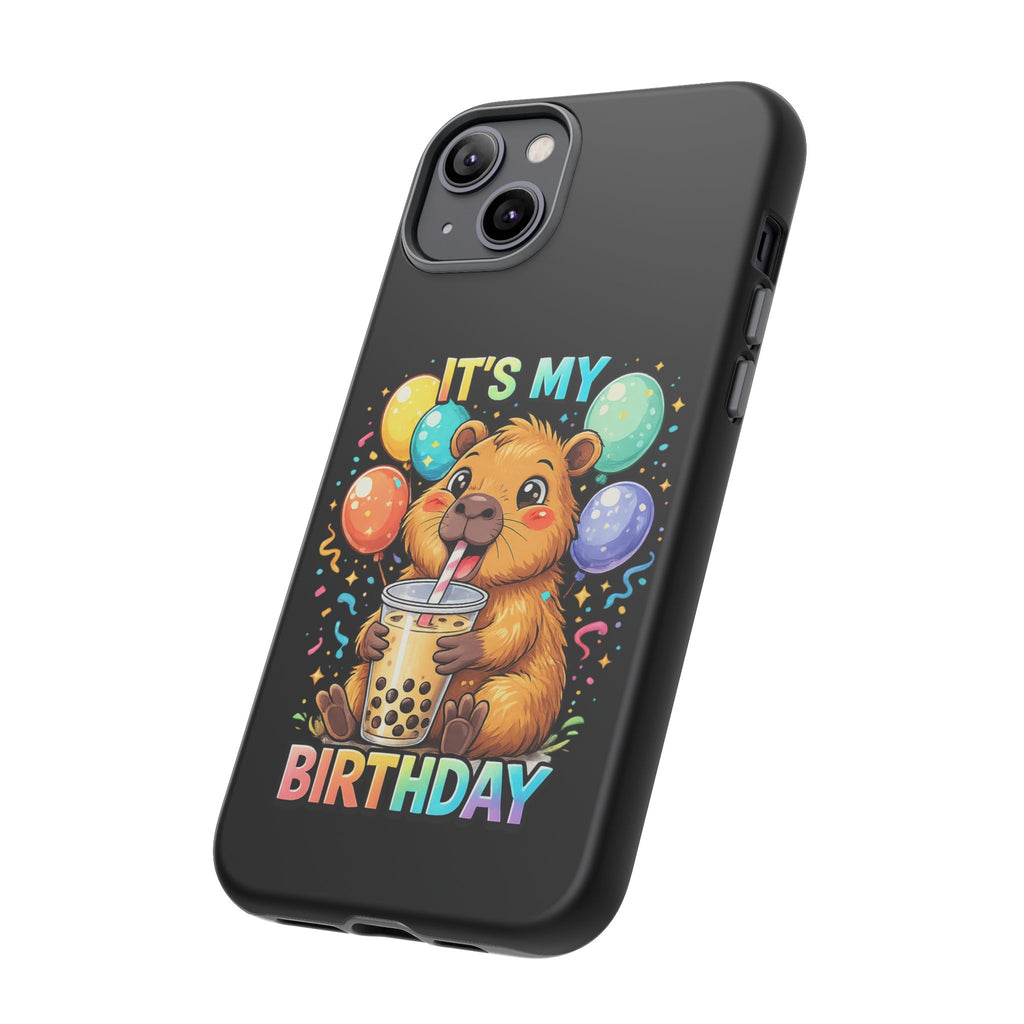 It is My Birthday Guinea Pig Bubble Tea Phone Case | Cute Birthday Phone Cover
