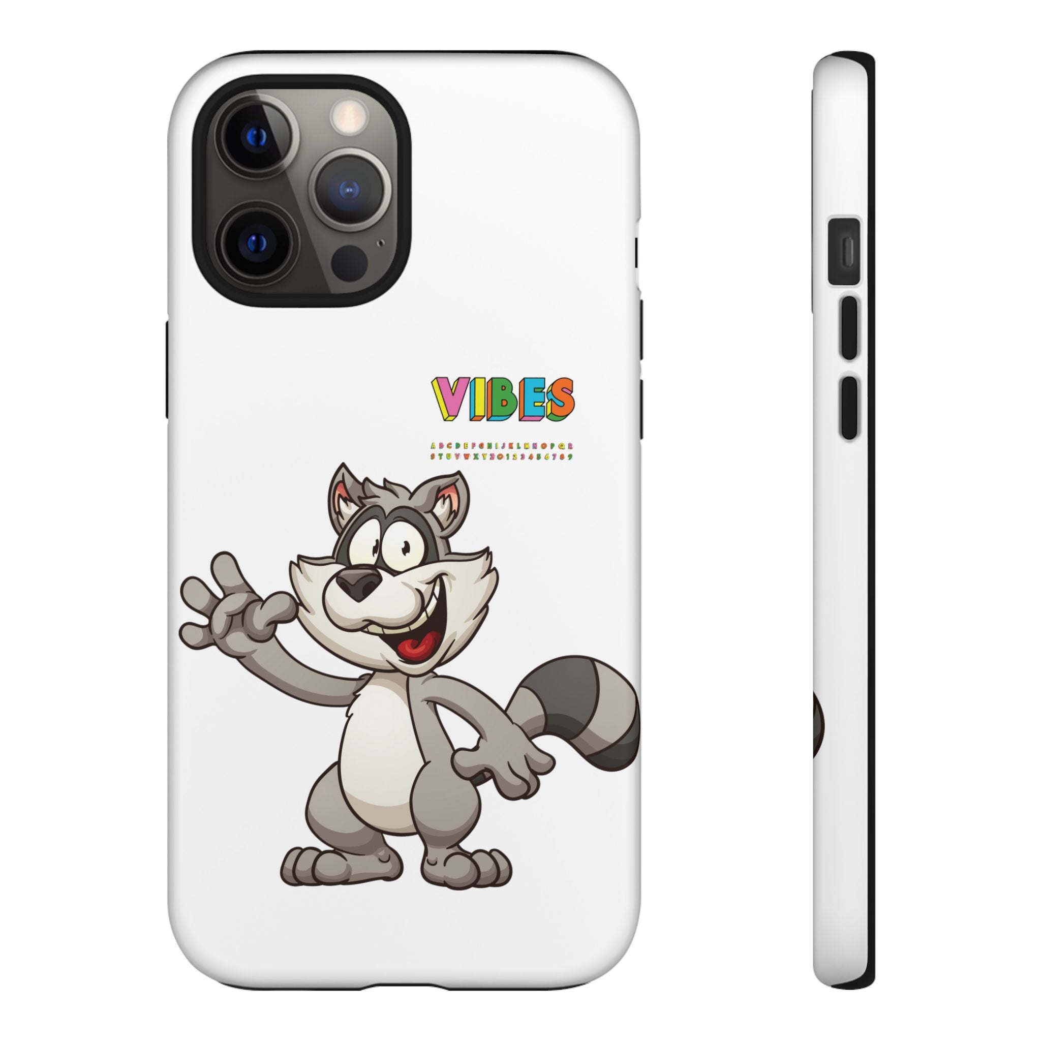 Smiling Raccoon VIBES Phone Case | Slim Dual-Layer Protective Case