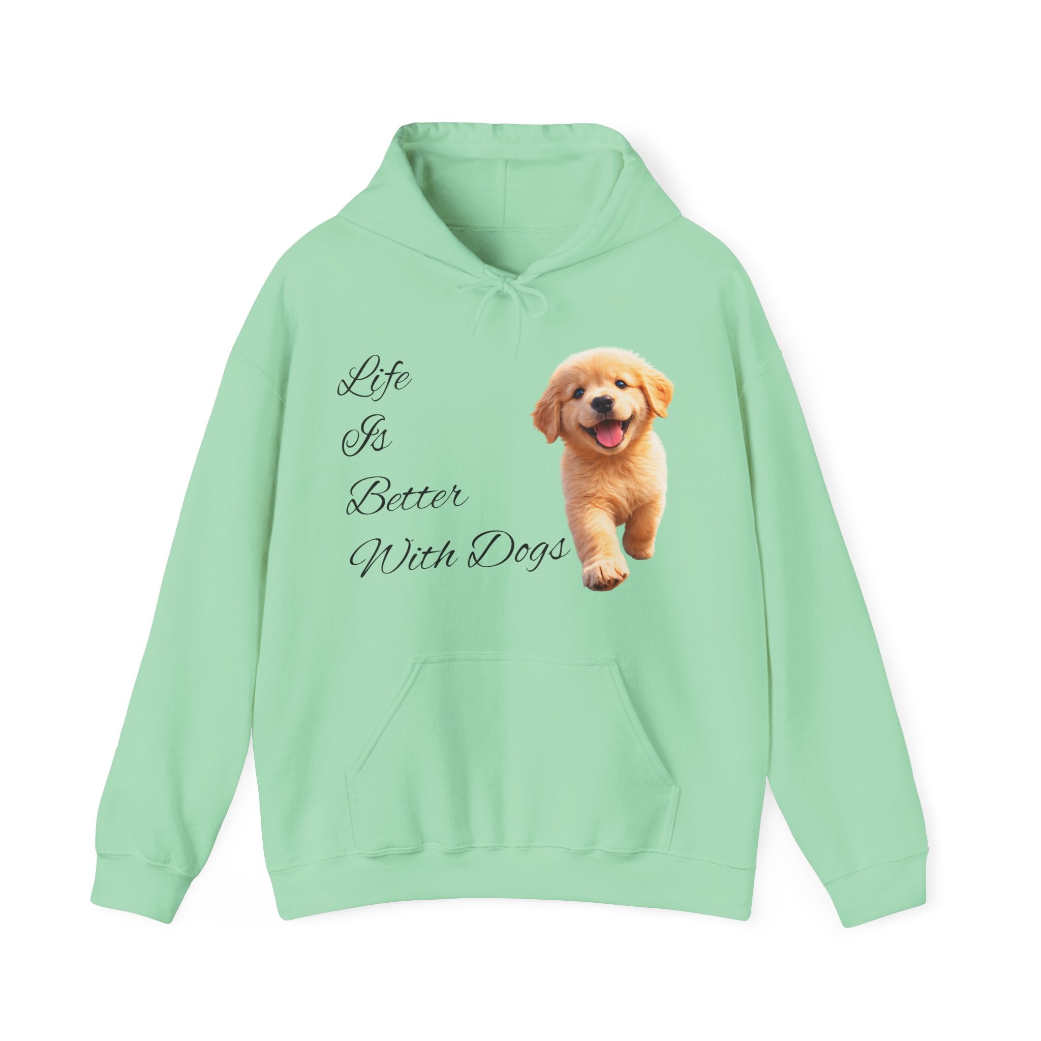 Golden Retriever Cozy Hoodie — Puppy Love Script Sweatshirt