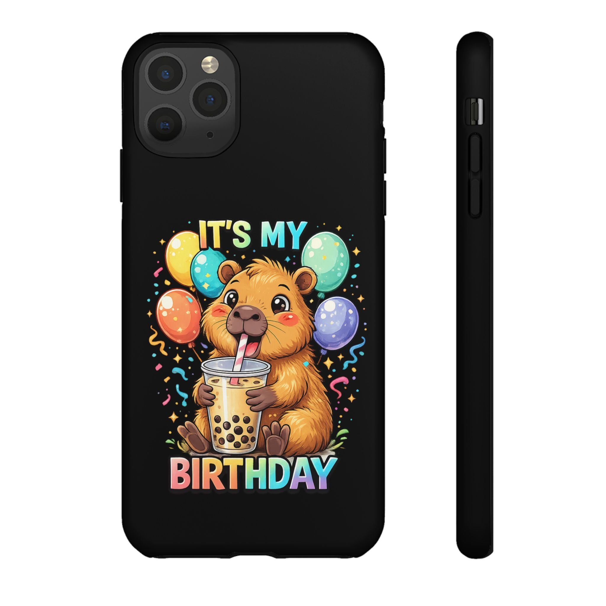 It is My Birthday Guinea Pig Bubble Tea Phone Case | Cute Birthday Phone Cover