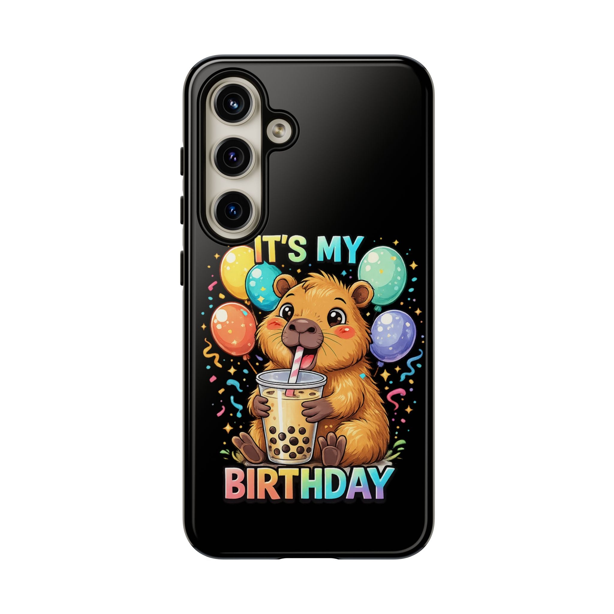 It is My Birthday Guinea Pig Bubble Tea Phone Case | Cute Birthday Phone Cover