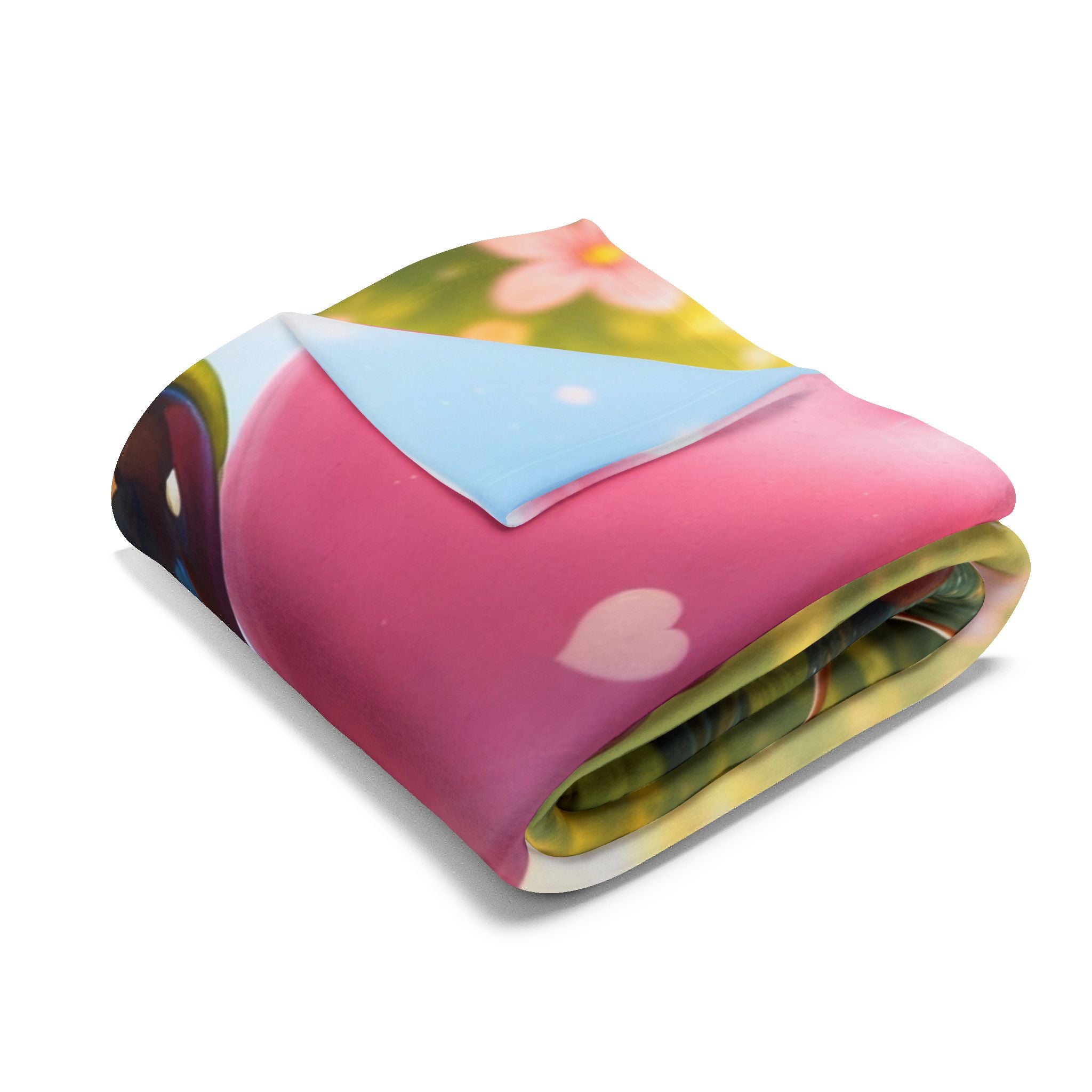 Whimsical Frog with Heart Balloon Plush Fleece Blanket | Cozy Storytime Throw