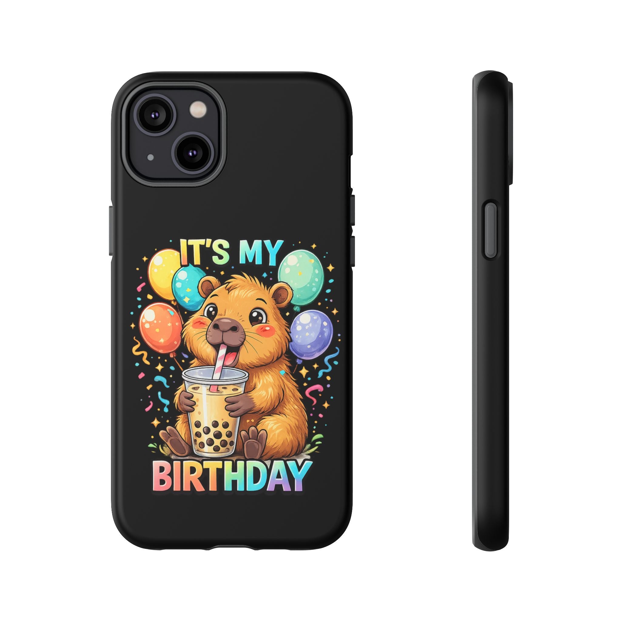 It is My Birthday Guinea Pig Bubble Tea Phone Case | Cute Birthday Phone Cover