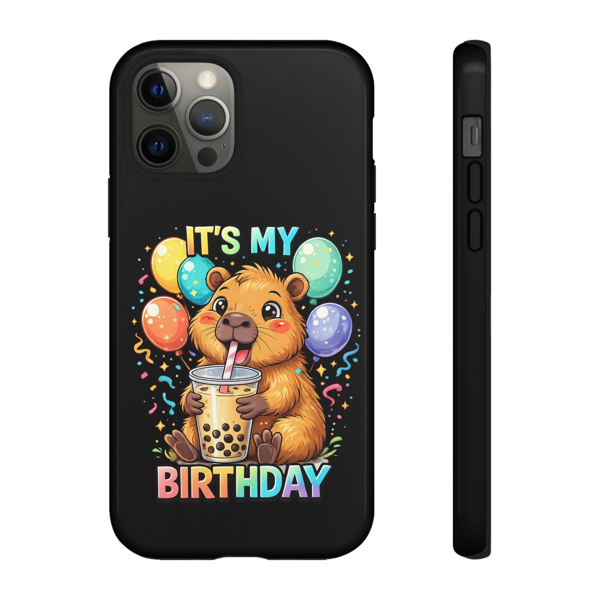 It is My Birthday Guinea Pig Bubble Tea Phone Case | Cute Birthday Phone Cover