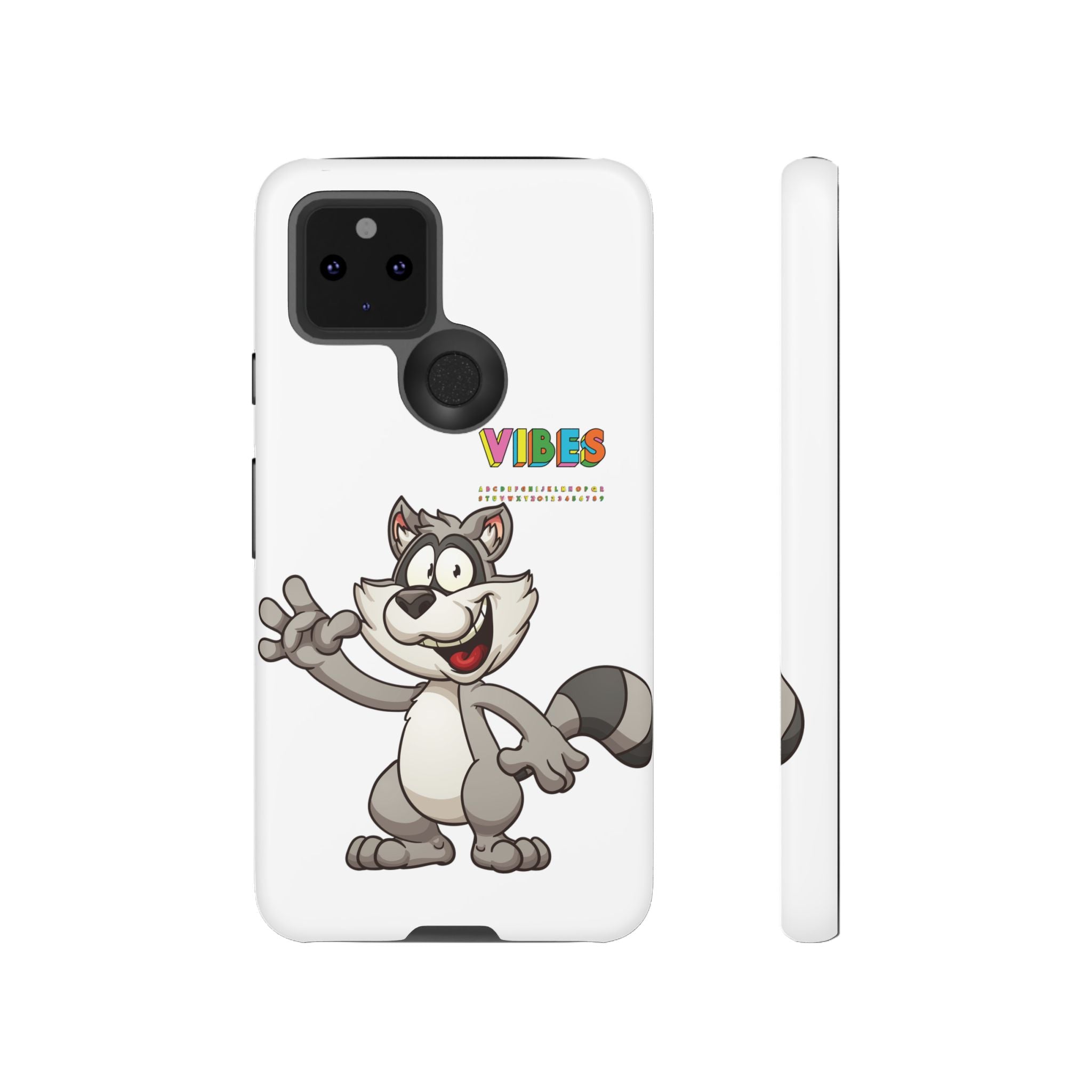 Smiling Raccoon VIBES Phone Case | Slim Dual-Layer Protective Case