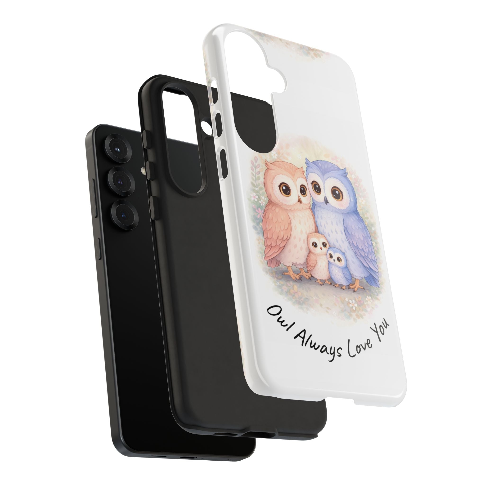 Owl Always Love You watercolor owl family Phone Case | Slim Dual-Layer Protective Case