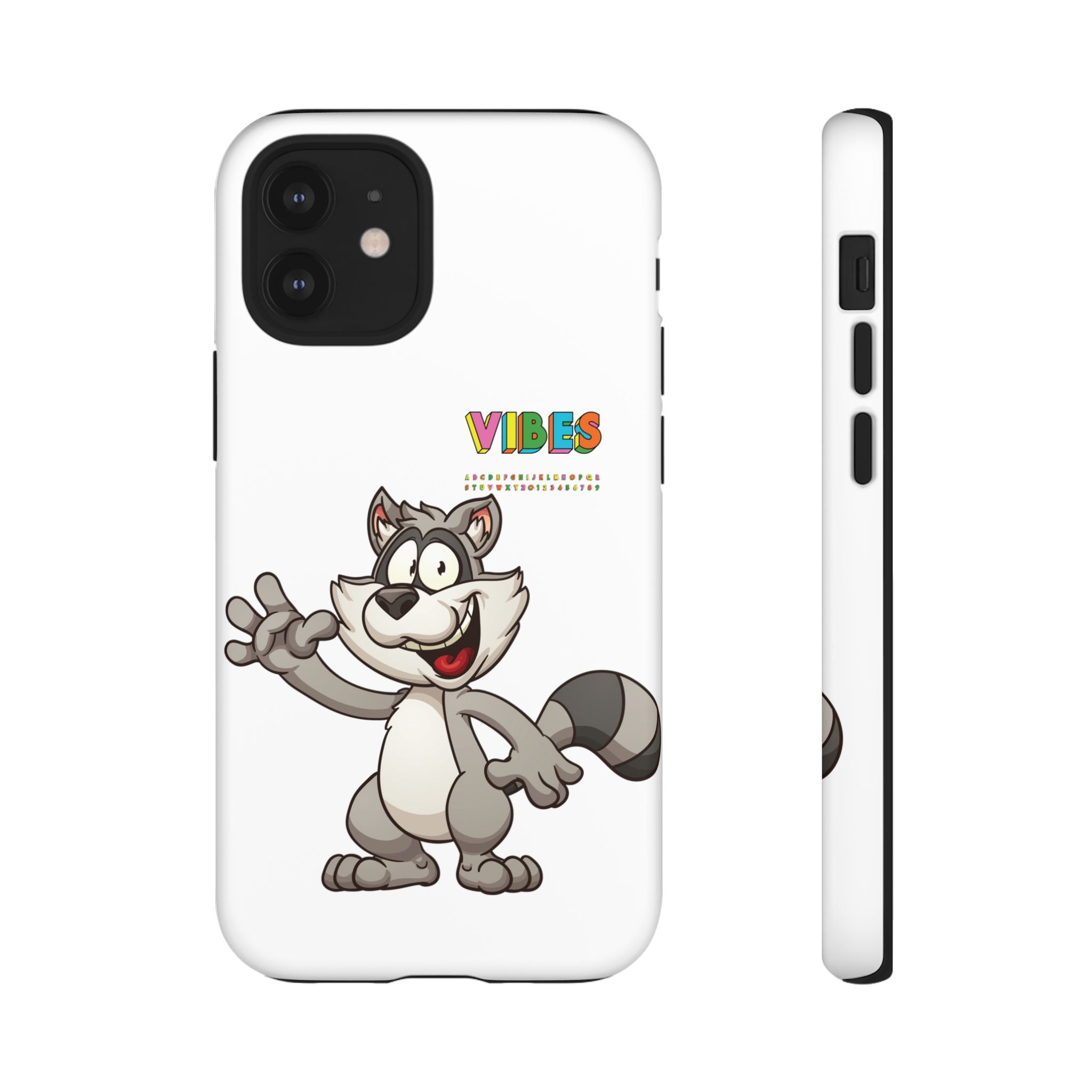 Smiling Raccoon VIBES Phone Case | Slim Dual-Layer Protective Case