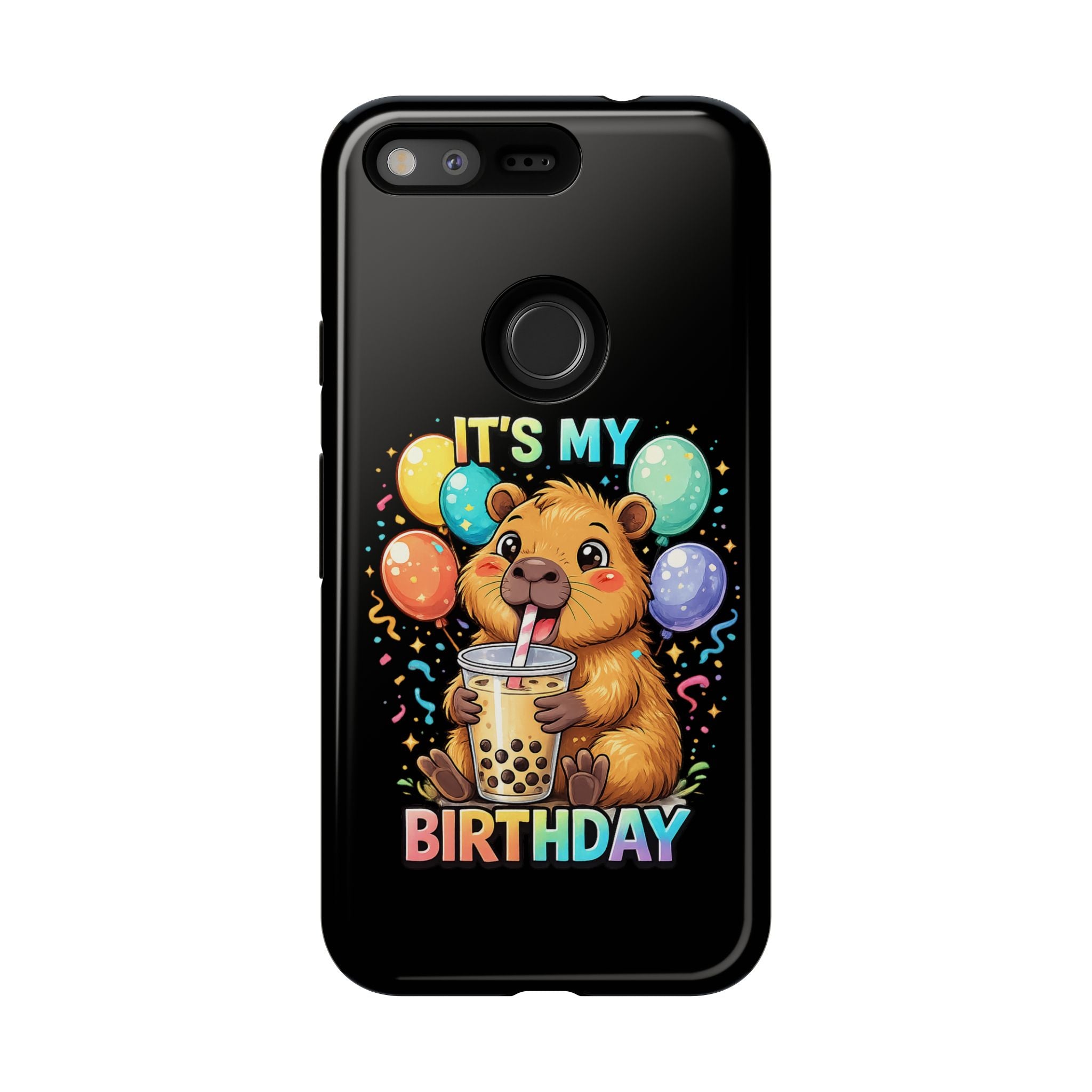 It is My Birthday Guinea Pig Bubble Tea Phone Case | Cute Birthday Phone Cover