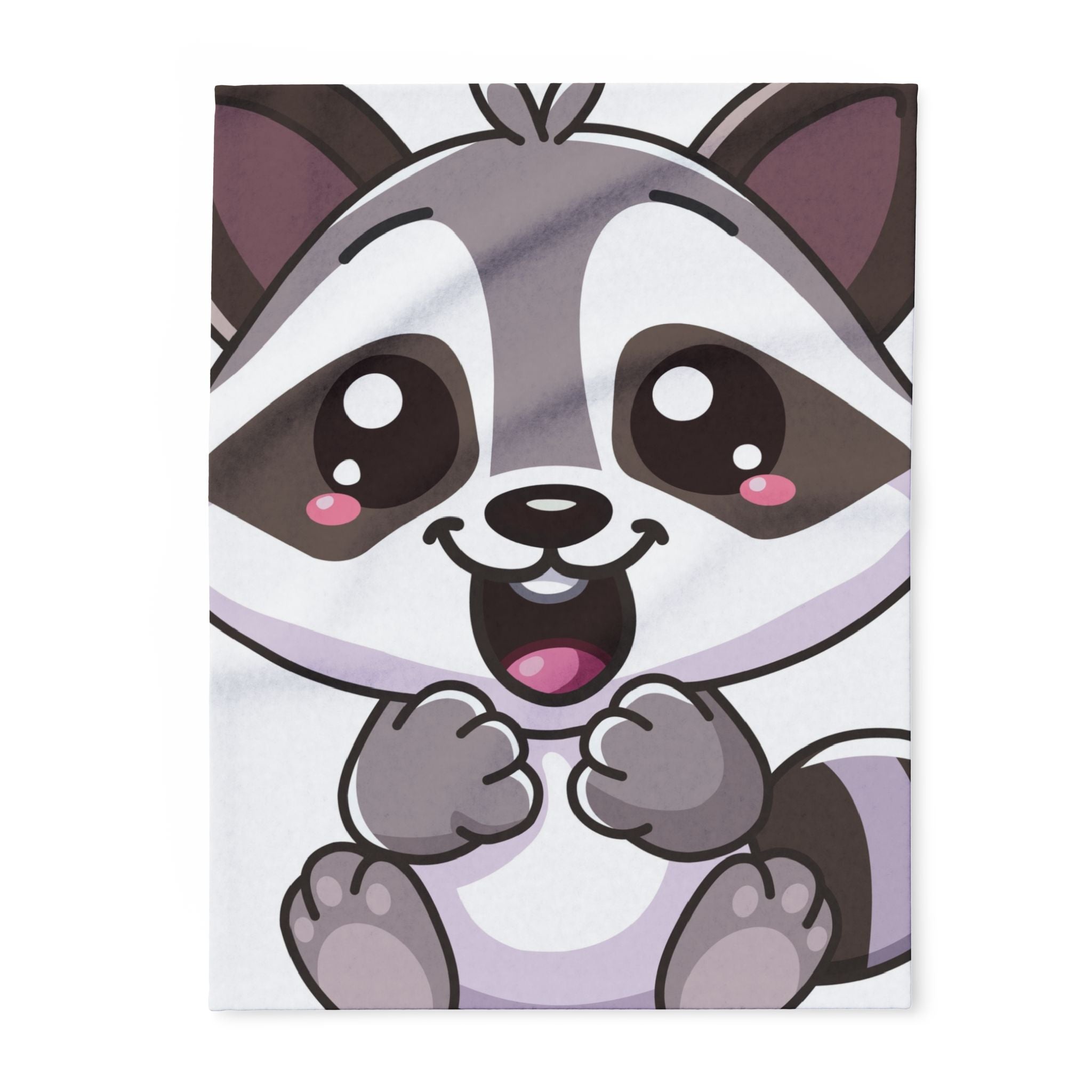 Cozy Raccoon Fleece Blanket — Plush Arctic Throw for Snuggling
