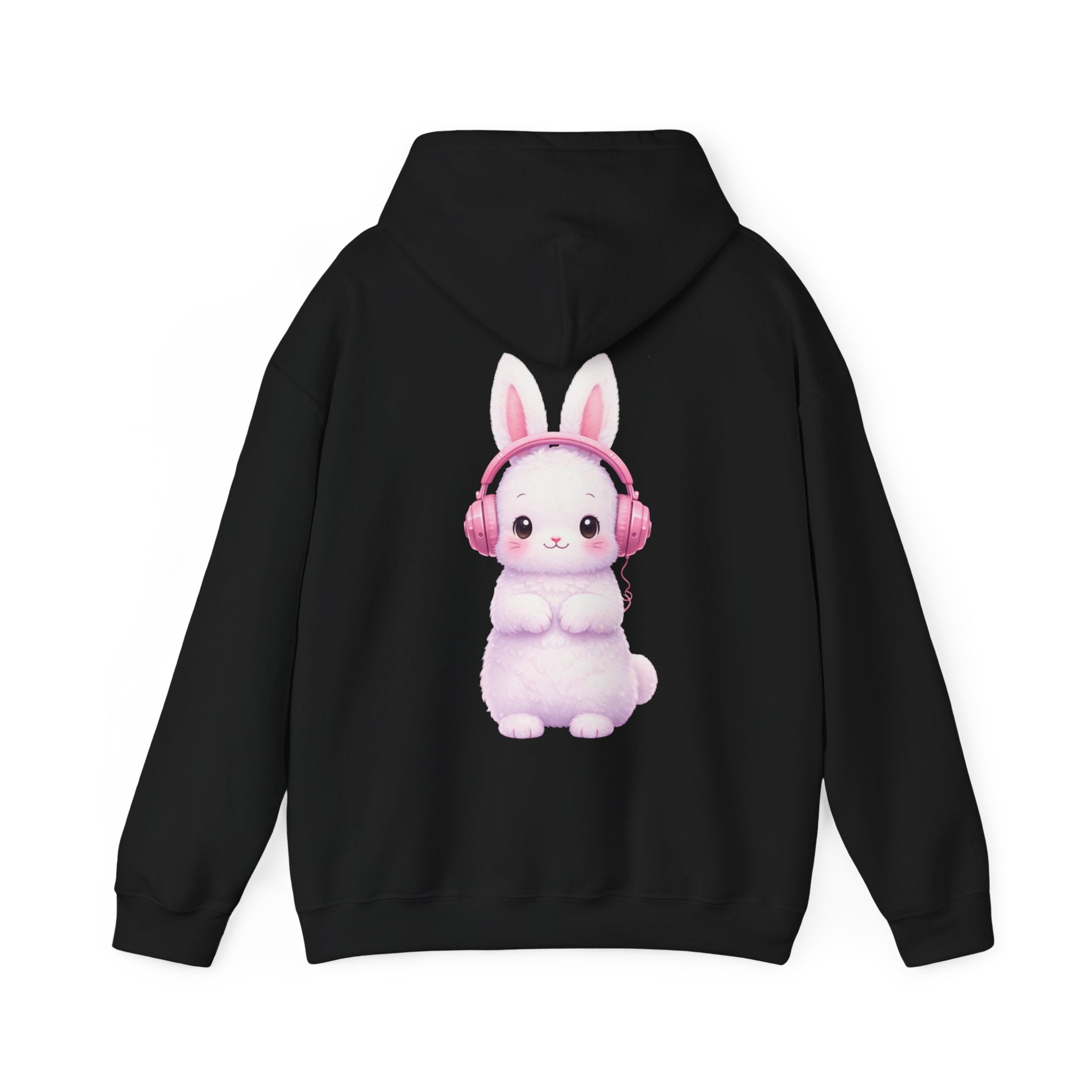Be Mine Script Hoodie | Pink Bunny Headphones Valentine Sweatshirt