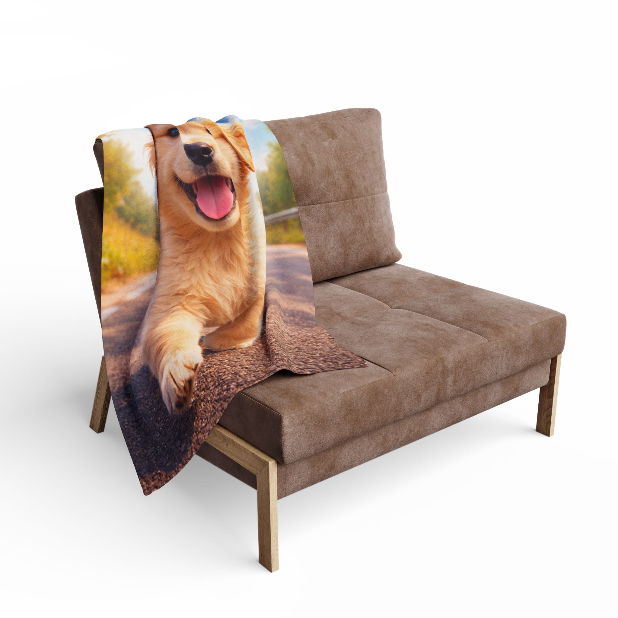 Golden Retriever Puppy Photo Blanket Arctic Fleece Blanket | Plush Cozy Throw