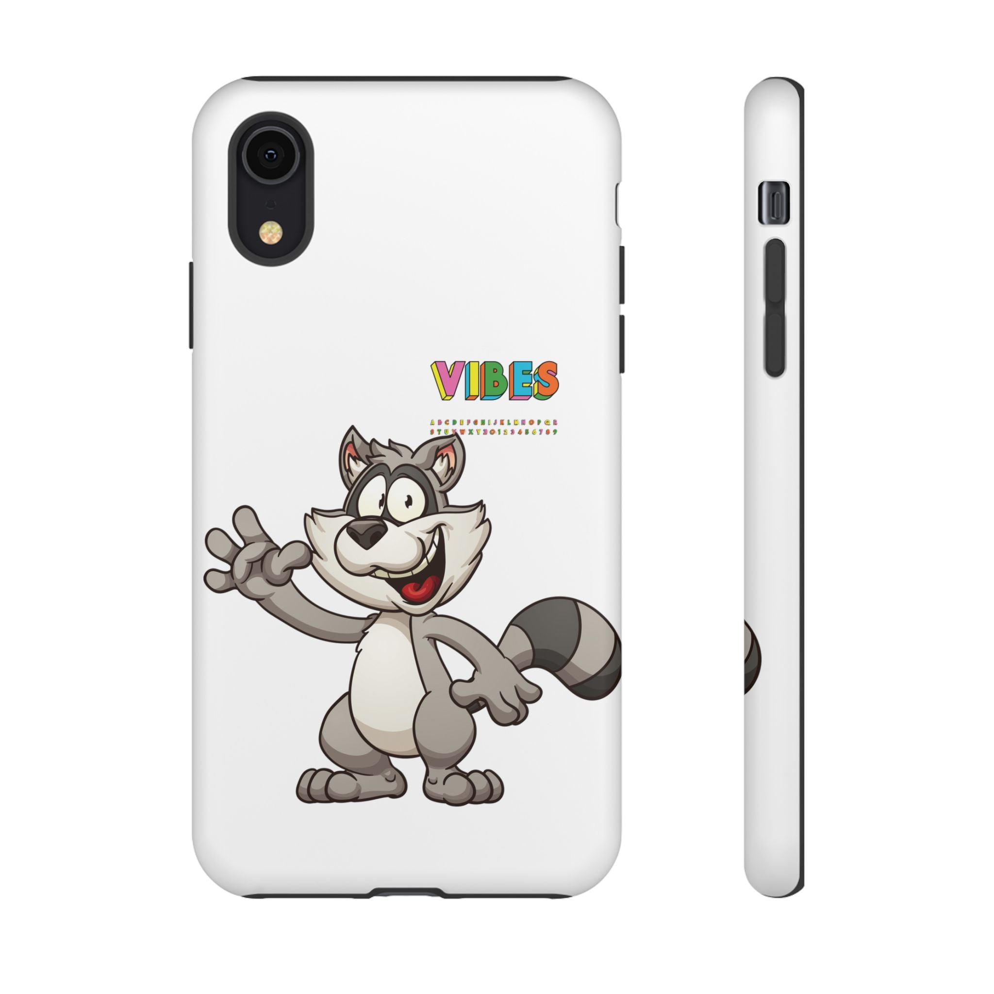 Smiling Raccoon VIBES Phone Case | Slim Dual-Layer Protective Case