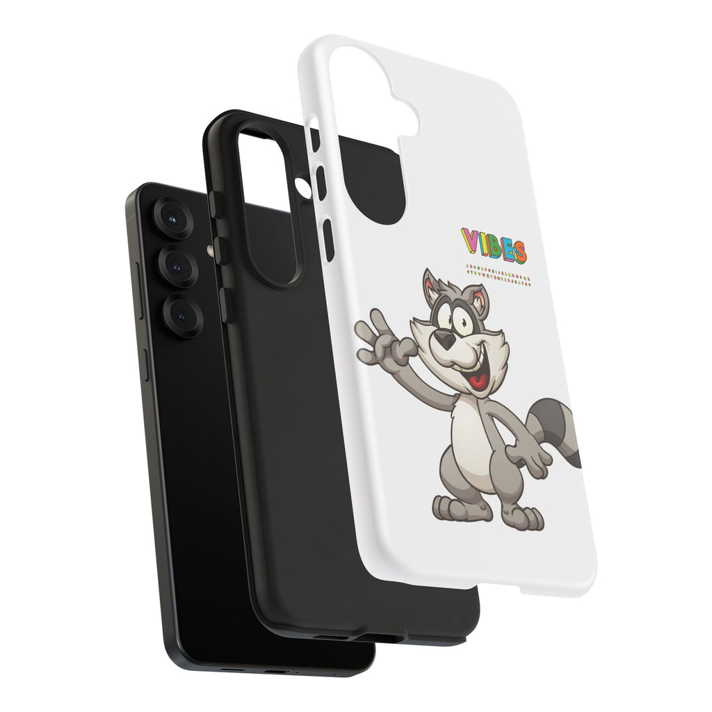 Smiling Raccoon VIBES Phone Case | Slim Dual-Layer Protective Case