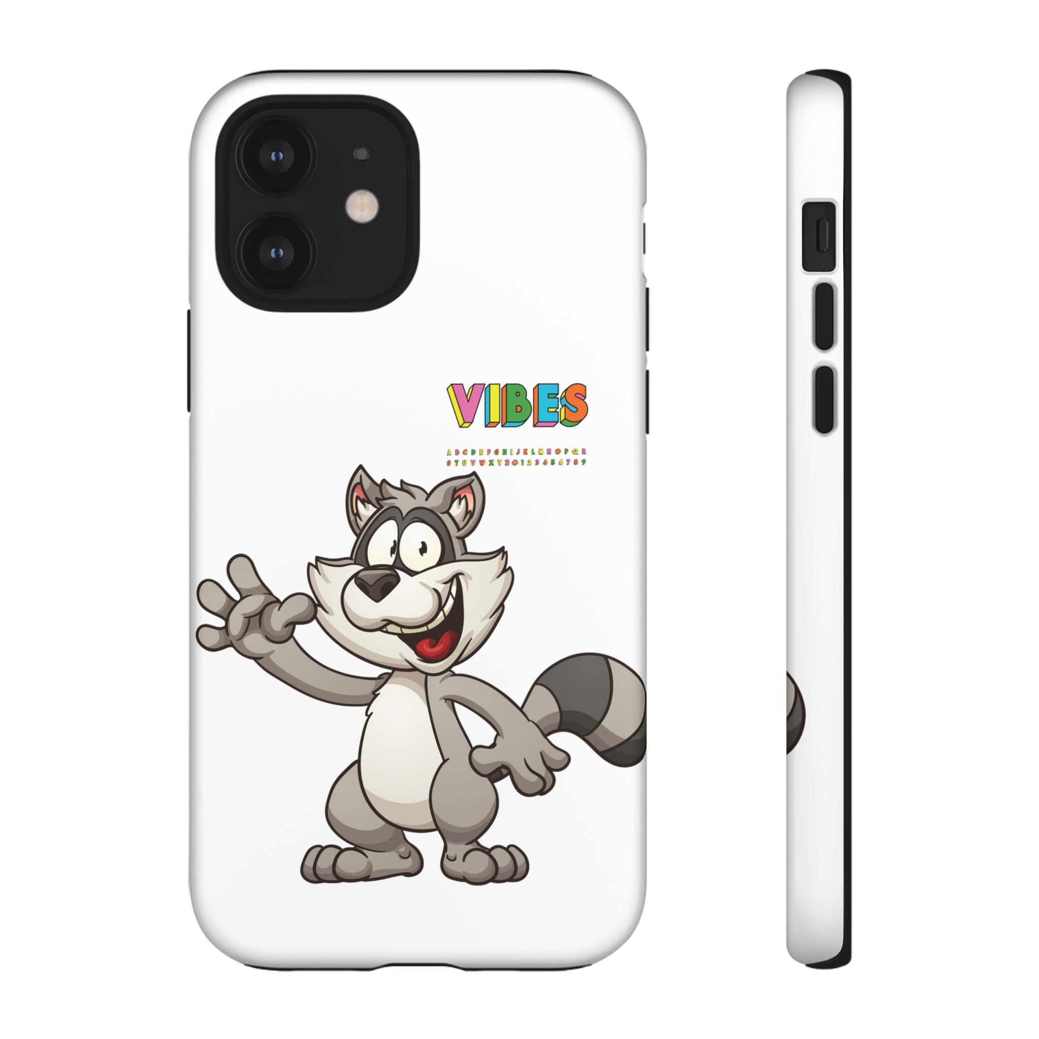 Smiling Raccoon VIBES Phone Case | Slim Dual-Layer Protective Case
