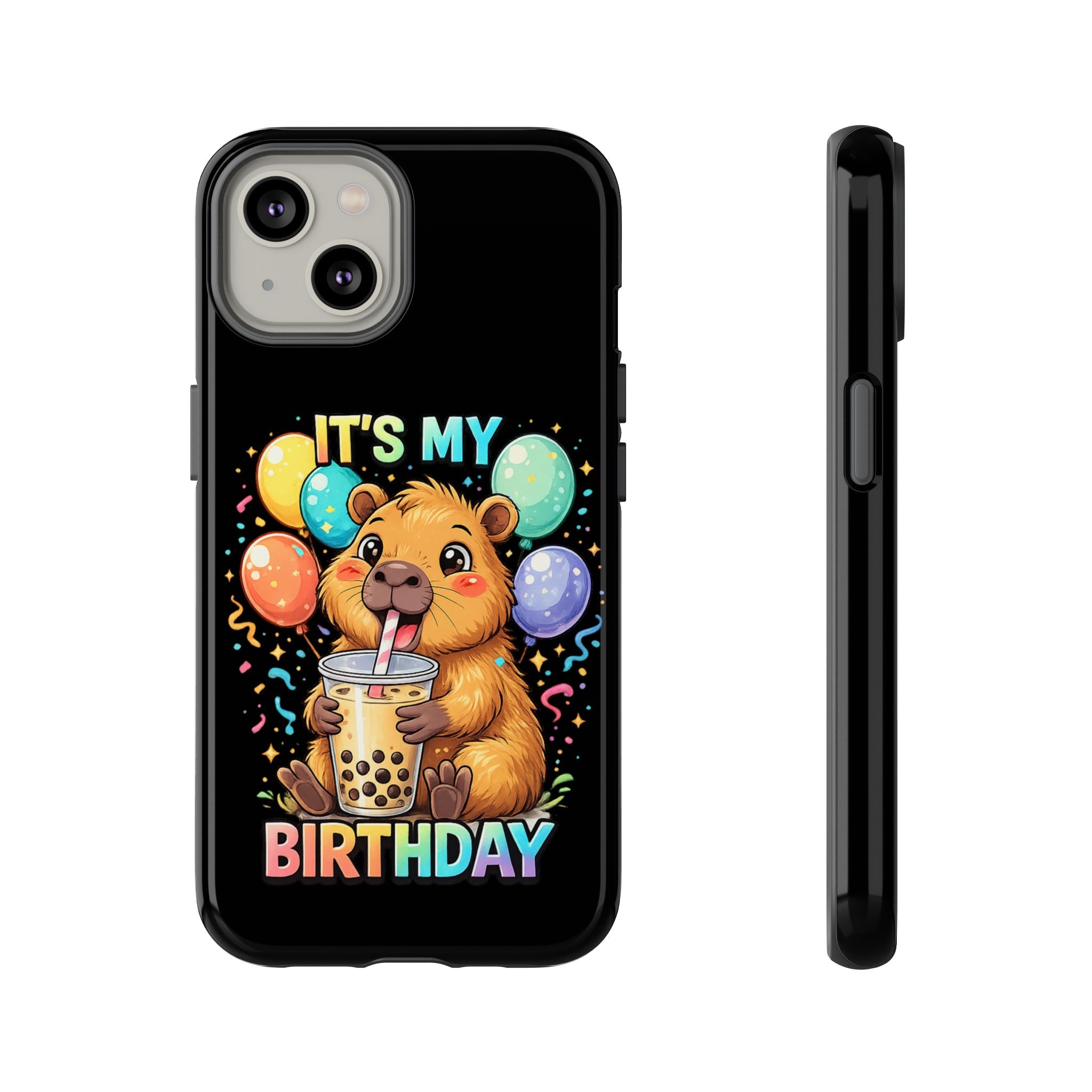 It is My Birthday Guinea Pig Bubble Tea Phone Case | Cute Birthday Phone Cover