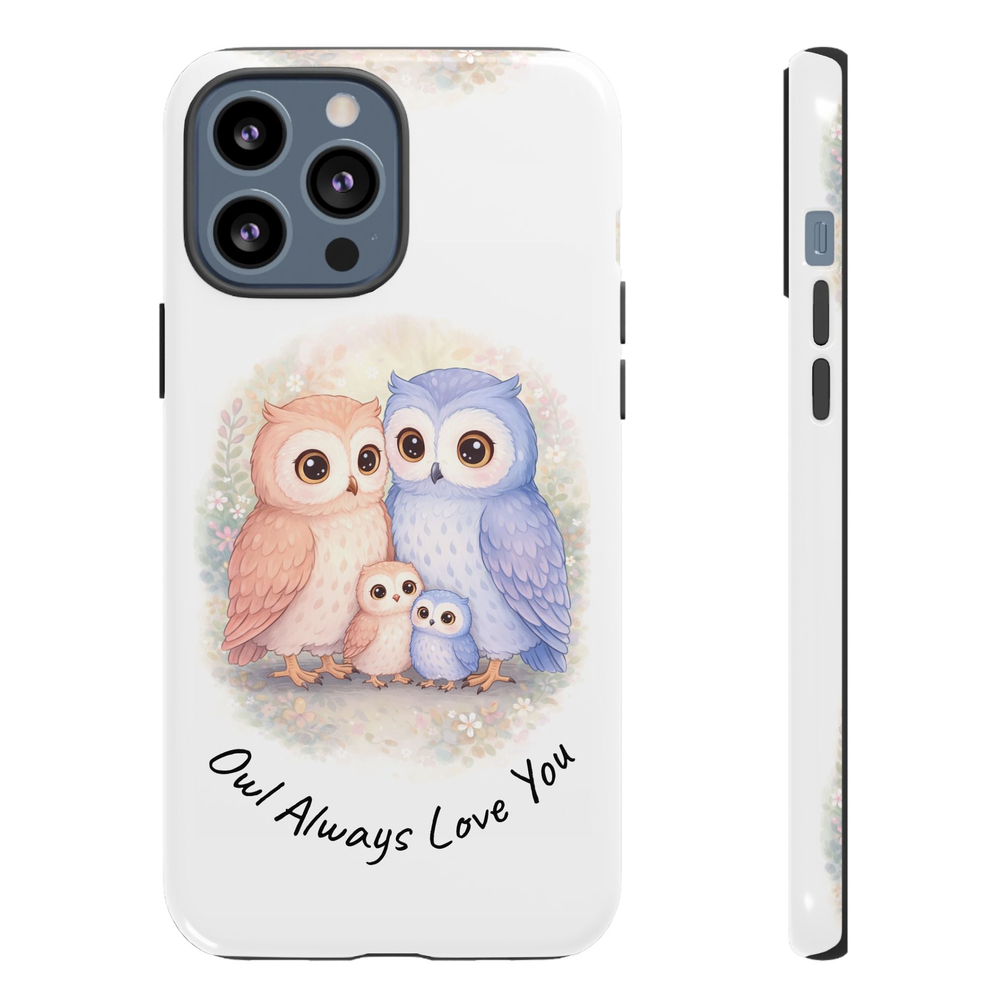 Owl Always Love You watercolor owl family Phone Case | Slim Dual-Layer Protective Case