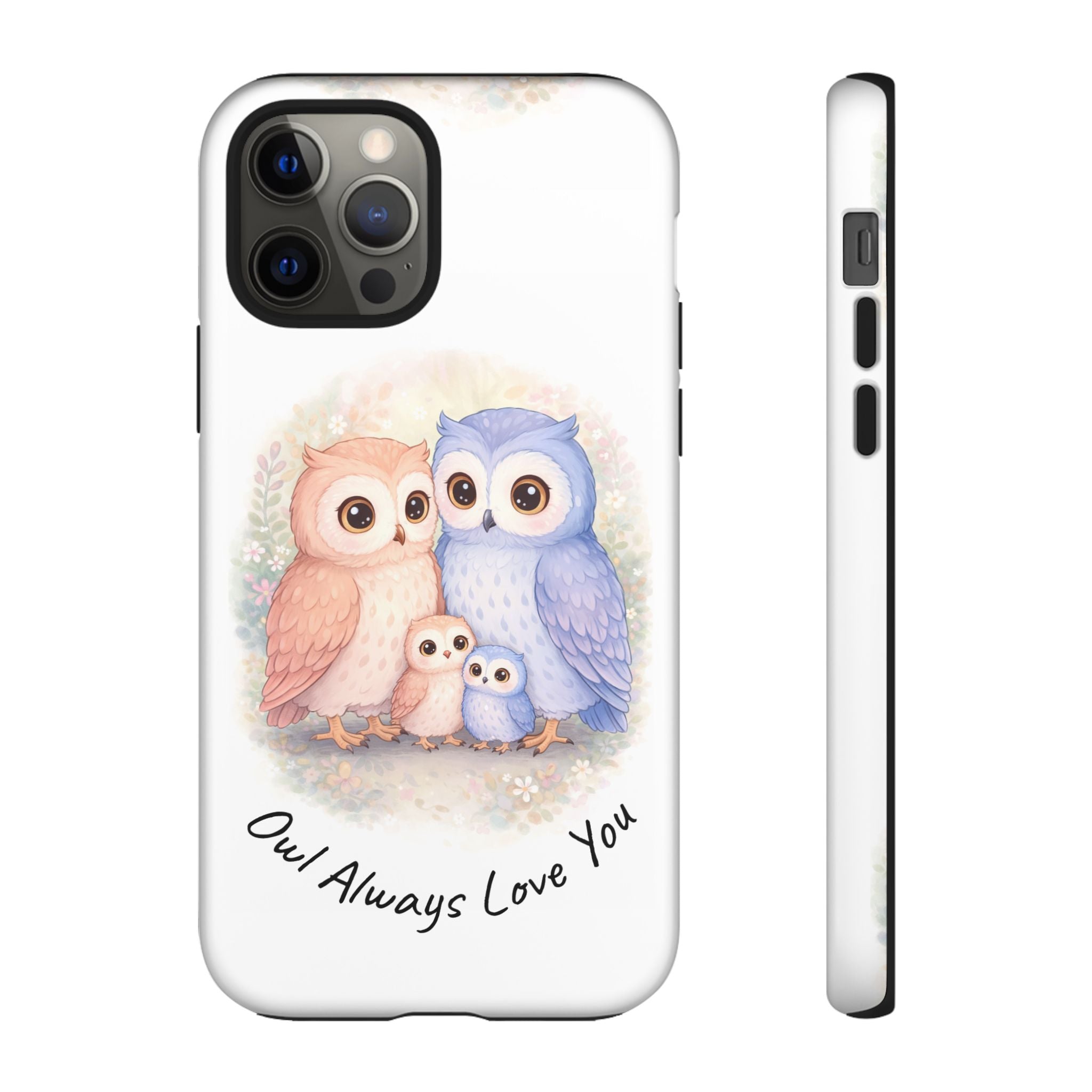 Owl Always Love You watercolor owl family Phone Case | Slim Dual-Layer Protective Case