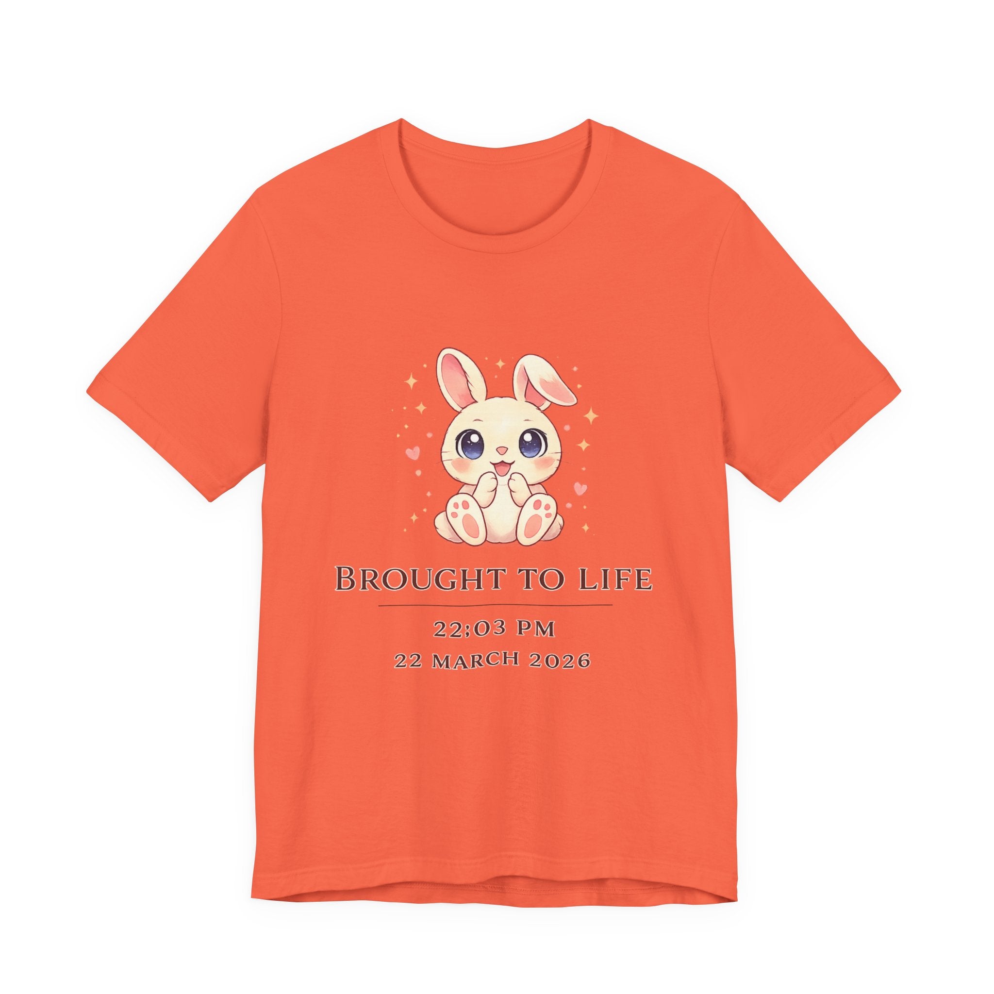 Cute Baby Bunny 'Brought to Life' Tee | Personalized Name & Birthdate