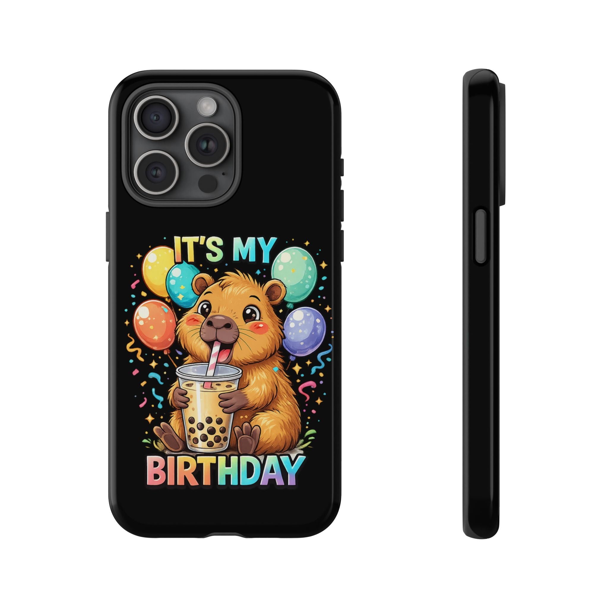 It is My Birthday Guinea Pig Bubble Tea Phone Case | Cute Birthday Phone Cover