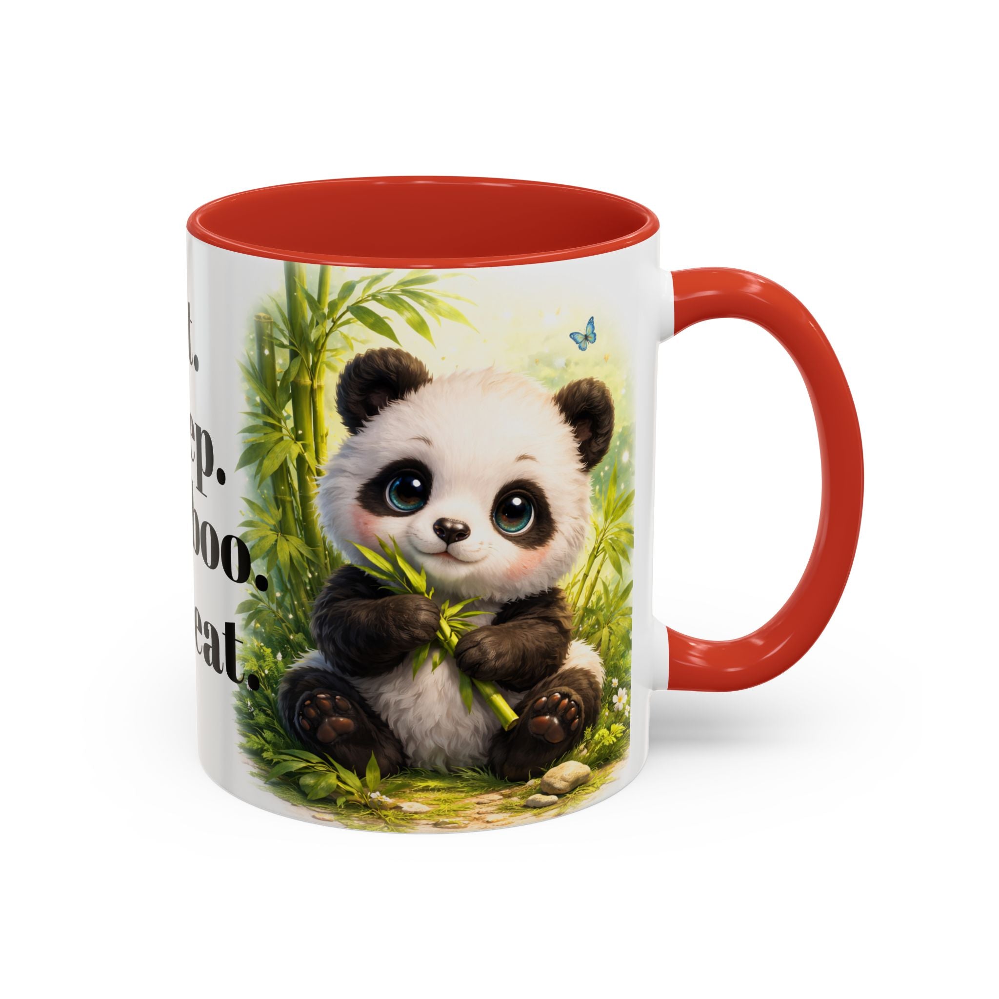 Eat. Sleep. Bamboo. Repeat. Mug | Panda Bamboo Coffee Mug