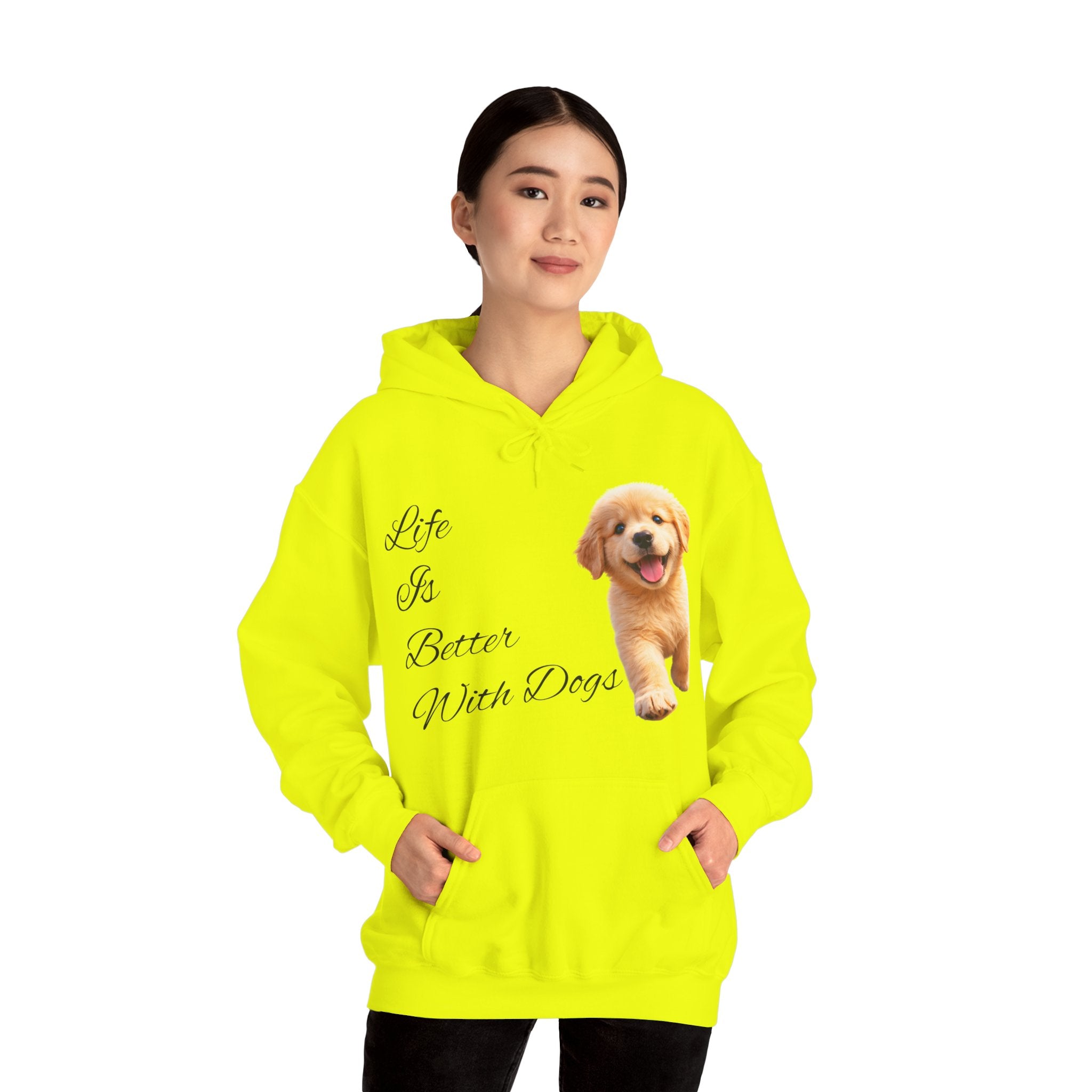 Golden Retriever Cozy Hoodie — Puppy Love Script Sweatshirt