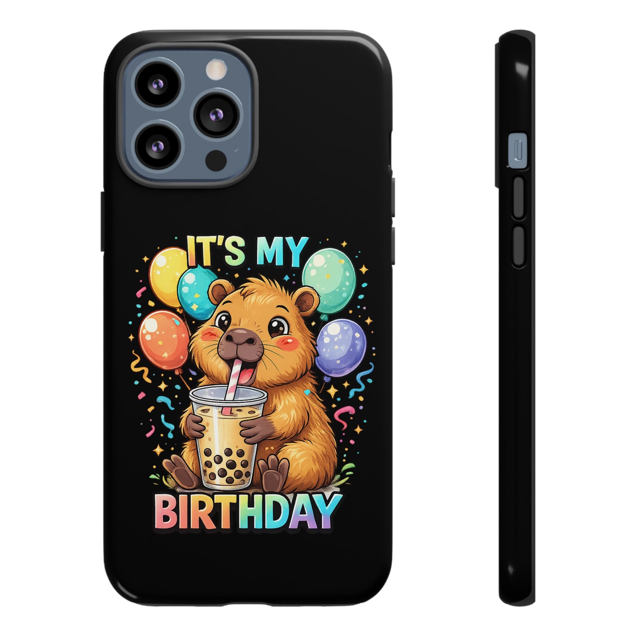 It is My Birthday Guinea Pig Bubble Tea Phone Case | Cute Birthday Phone Cover
